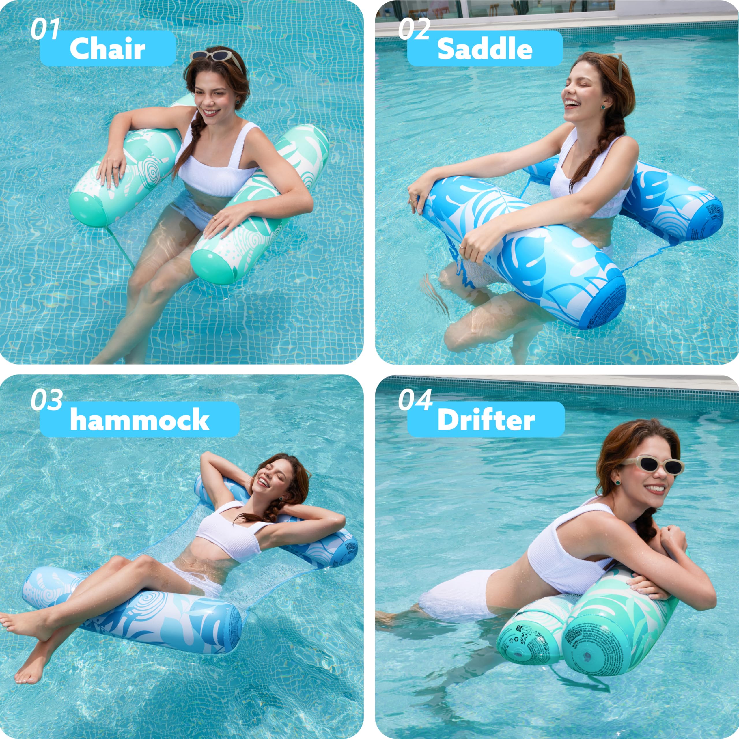 Foto 3 pulgar | Floats Sloosh Para Piscina  2 Paquetes De Hojas Tropicales  Hamacas Para Adultos - Venta Internacional.