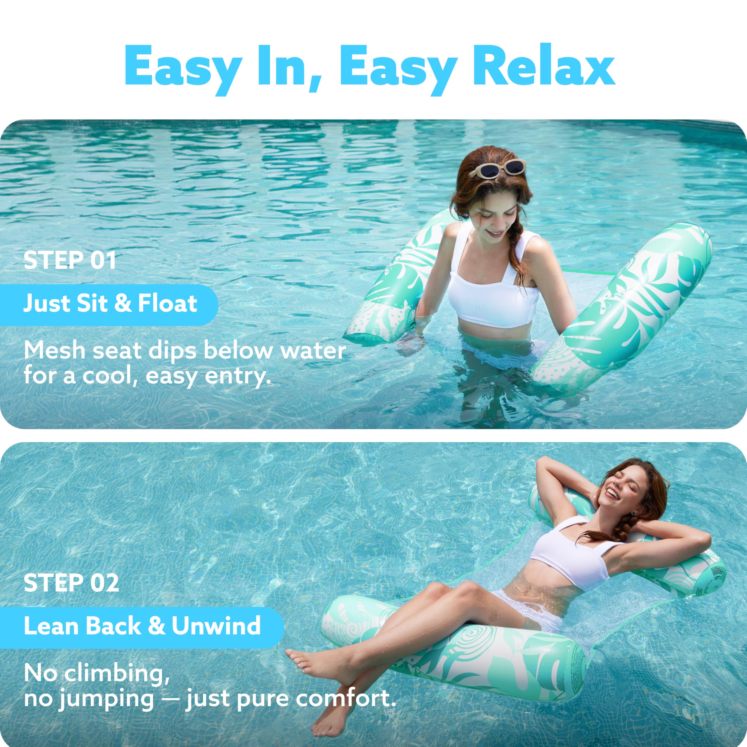 Foto 5 pulgar | Floats Sloosh Para Piscina  2 Paquetes De Hojas Tropicales  Hamacas Para Adultos - Venta Internacional.