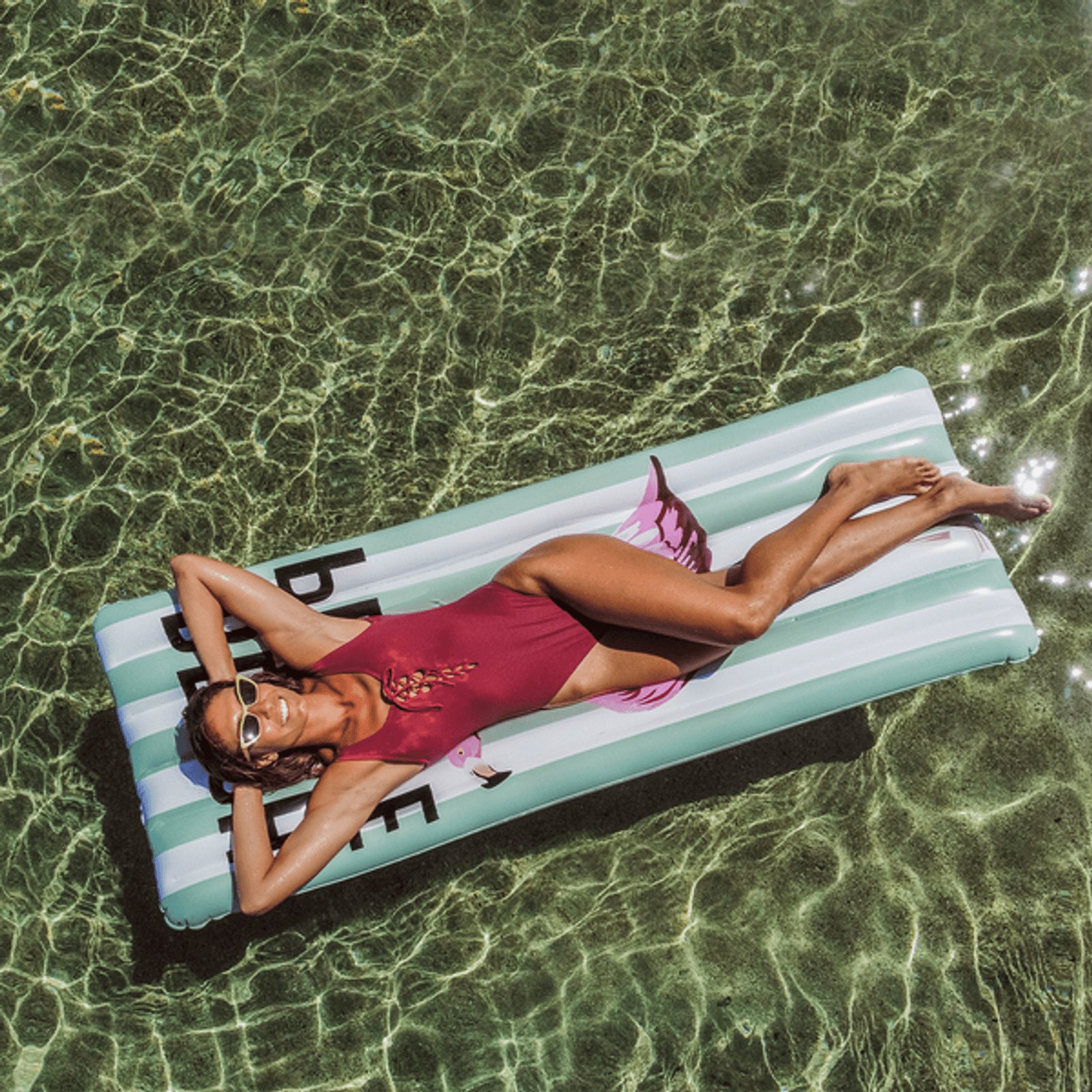 Foto 4 pulgar | Flotador Inflable Salvavidas Flamenco Rectangular Playa Agua