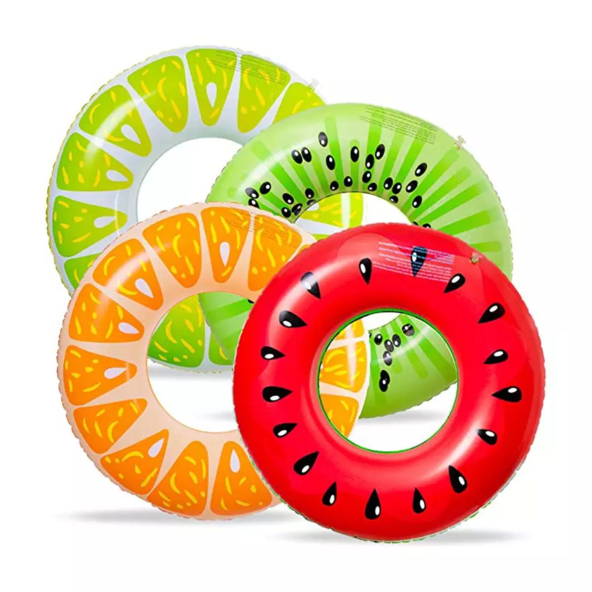 Foto 2 pulgar | Kit De 7 Flotadores Inflables De Piscina  4 Aros De Frutas  3 Pelotas Para Piscina  Bluelander