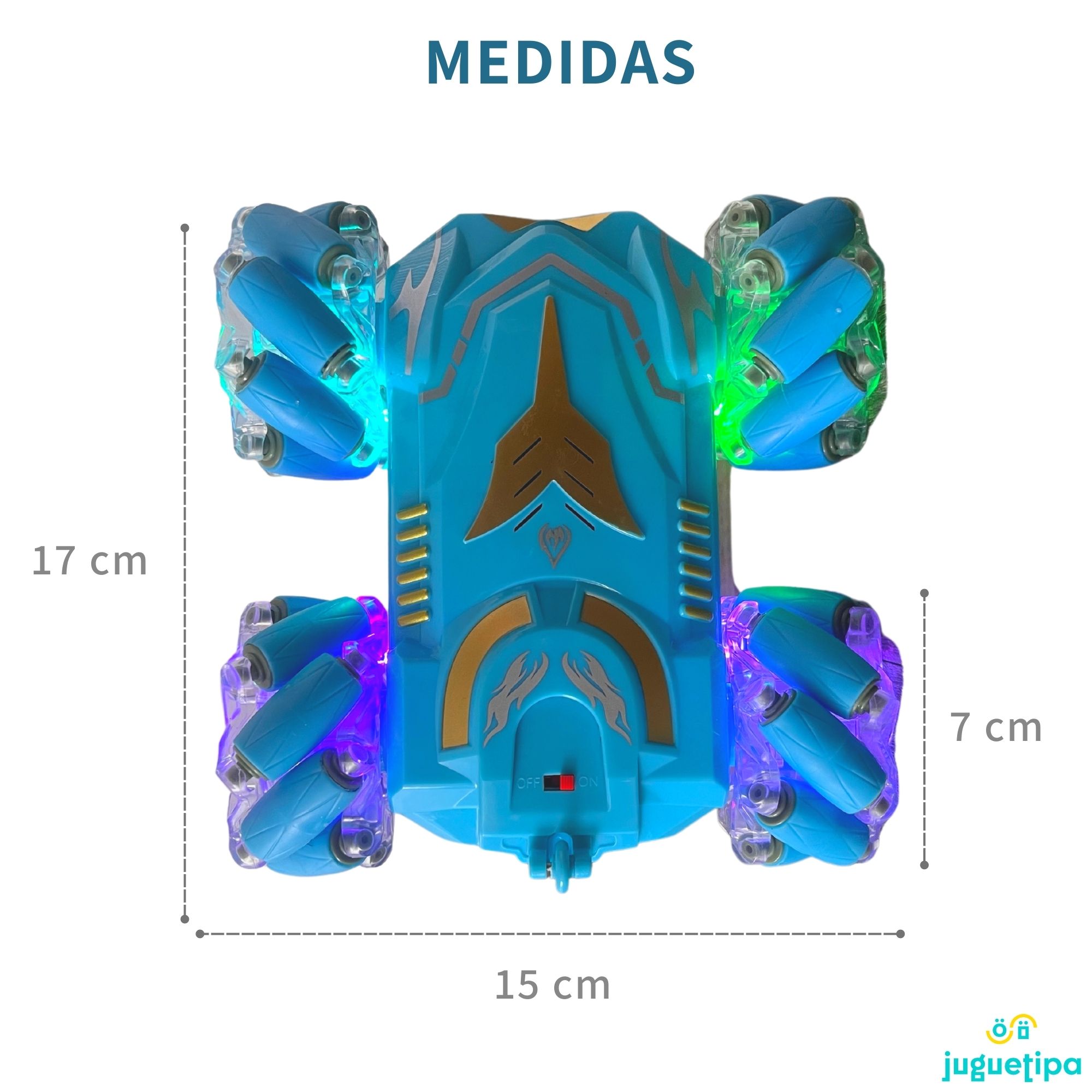 Foto 4 pulgar | Carro De Acrobacias Picool Radiocontrol Color Azul Gesto De Inducción