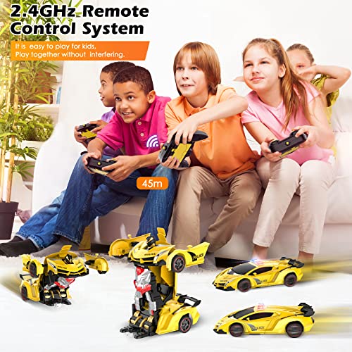 Foto 4 pulgar | Venta Internacional - Coche de Control Remoto Febyhim Robot Transformable RC