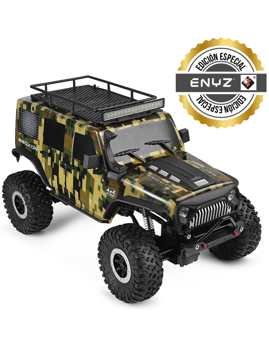 Foto 9 pulgar | Camioneta Control Remoto 4x4 15km/h Jeep Rc Carro Enyz 104311 Militar