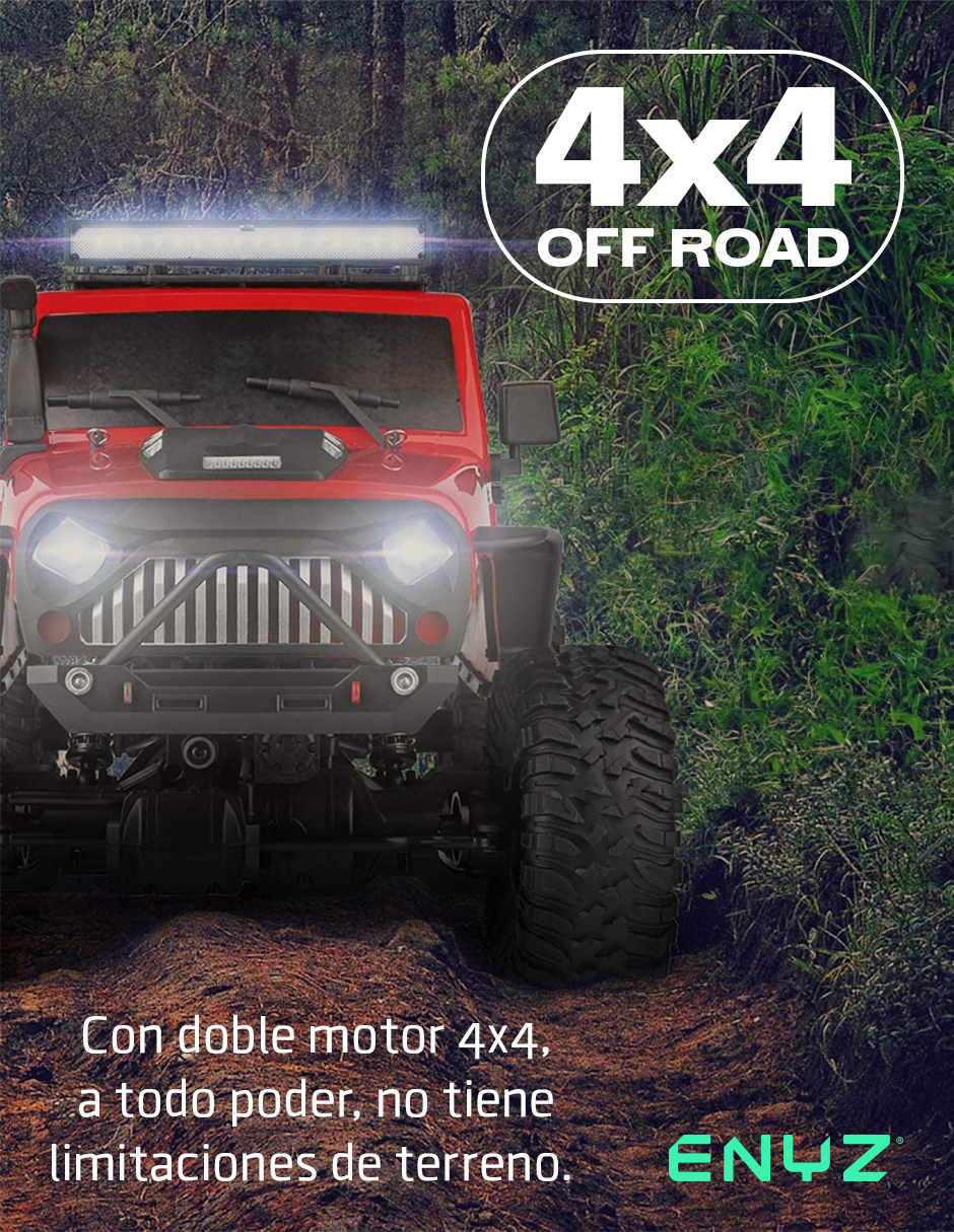 Foto 2 | Camioneta a Control Remoto Enyz Jeep RC Rojo 4x4 15 km/h