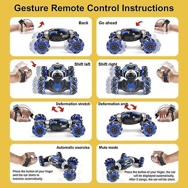 Foto 4 pulgar | Venta Internacional - Sensor De Gestos Con Control Remoto Rc Car Stunt 4wd De 2,4 Ghz