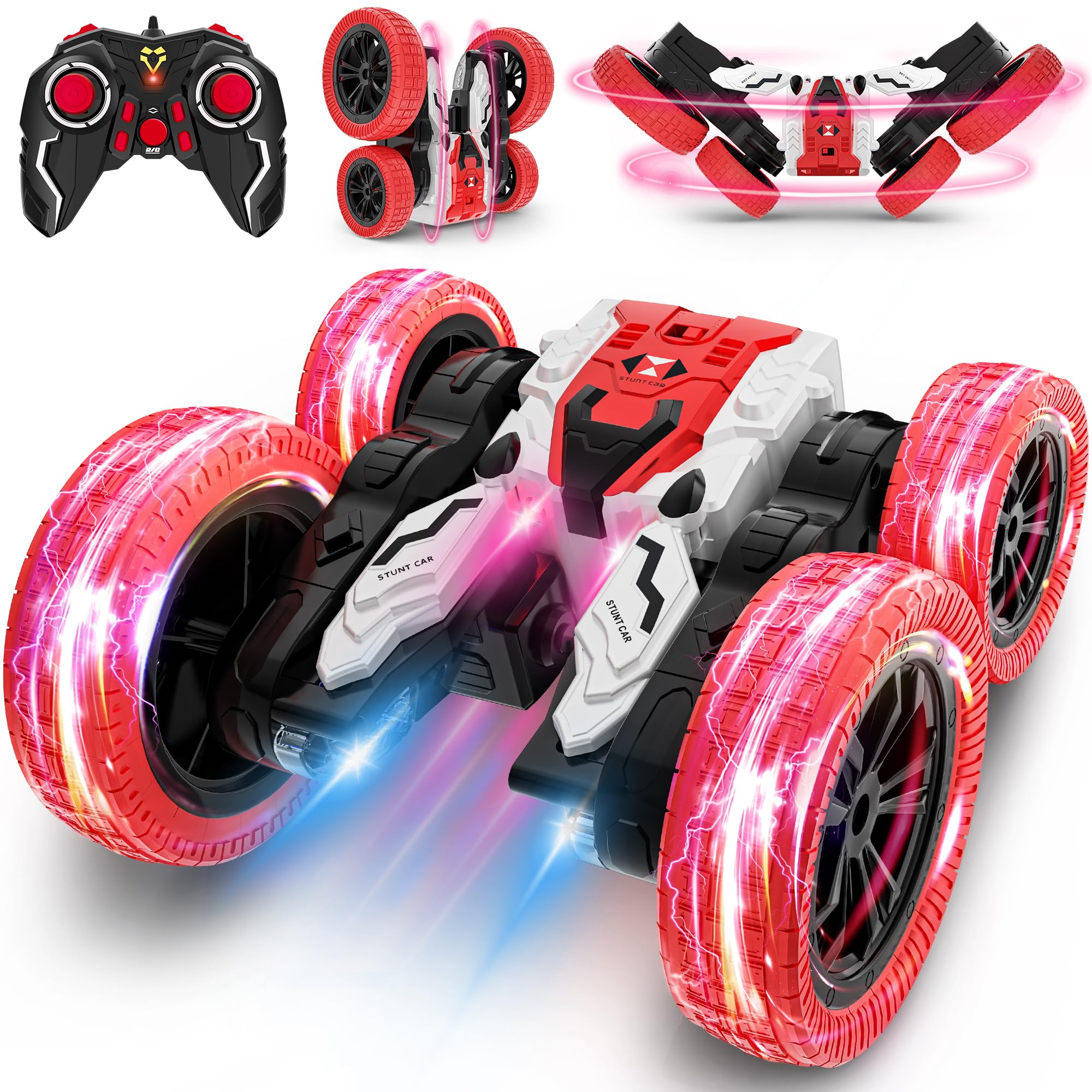 Venta Internacional - Coche Rcabcar Con Control Remoto, Doble Cara, 4wd, Acrobacias, Volteretas 360° $795