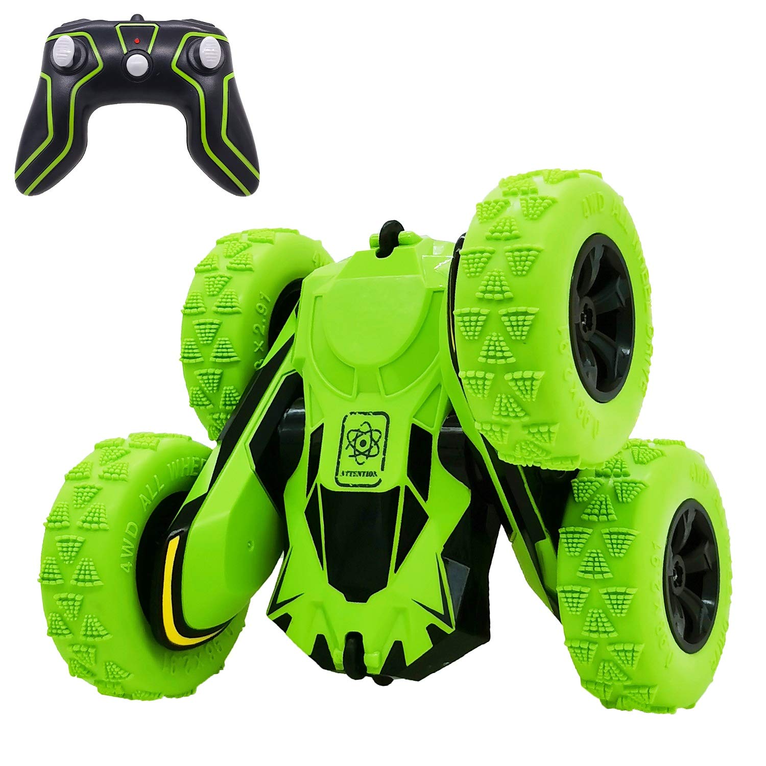 Venta Internacional - Control Remoto Rc Stunt Cars Threeking De Doble Cara, Color Verde $1,216