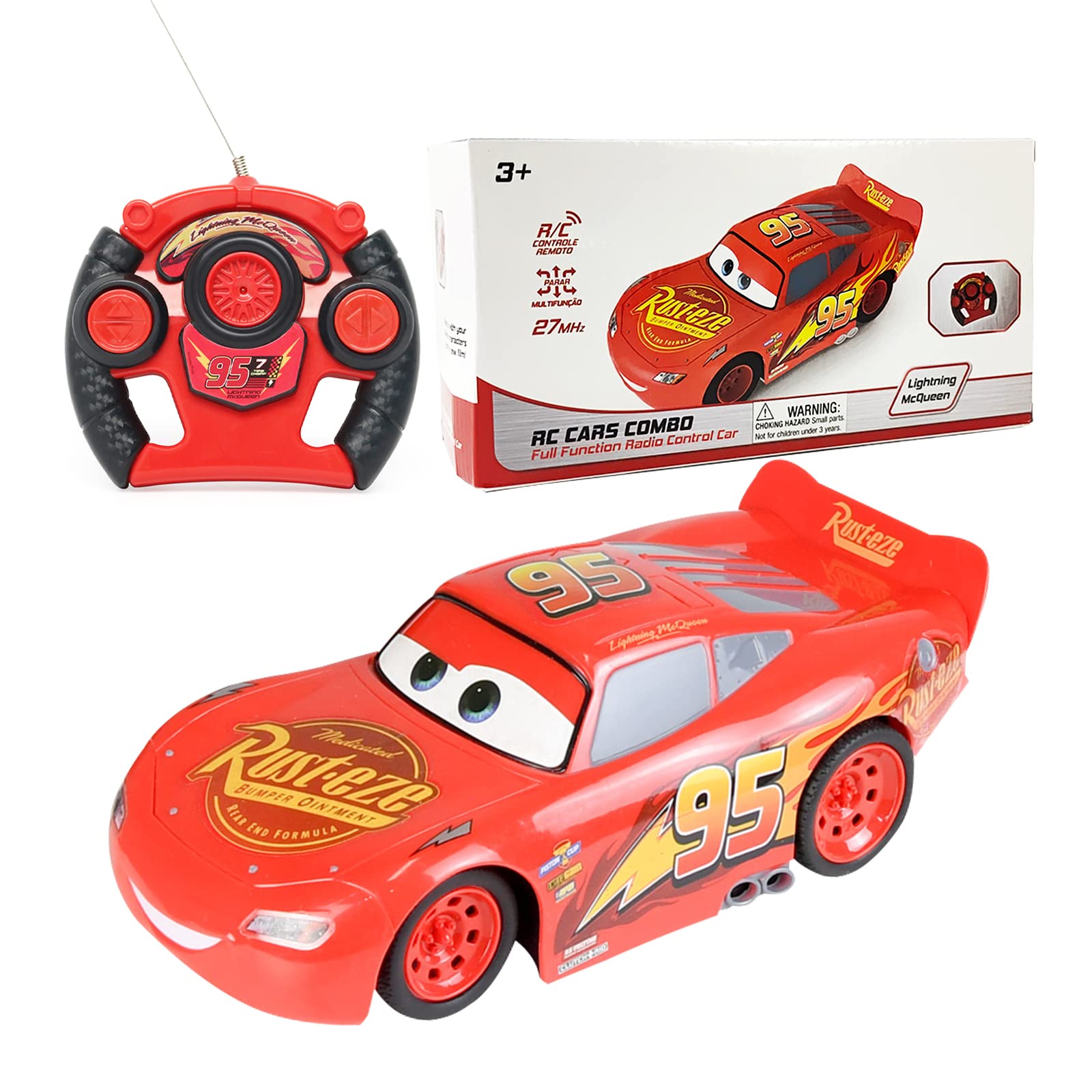 Foto 2 pulgar | Venta Internacional - Radio De Carreras De Juguete Con Control Remoto Car Nuit Cartoon Racing Para Niños Mayores De