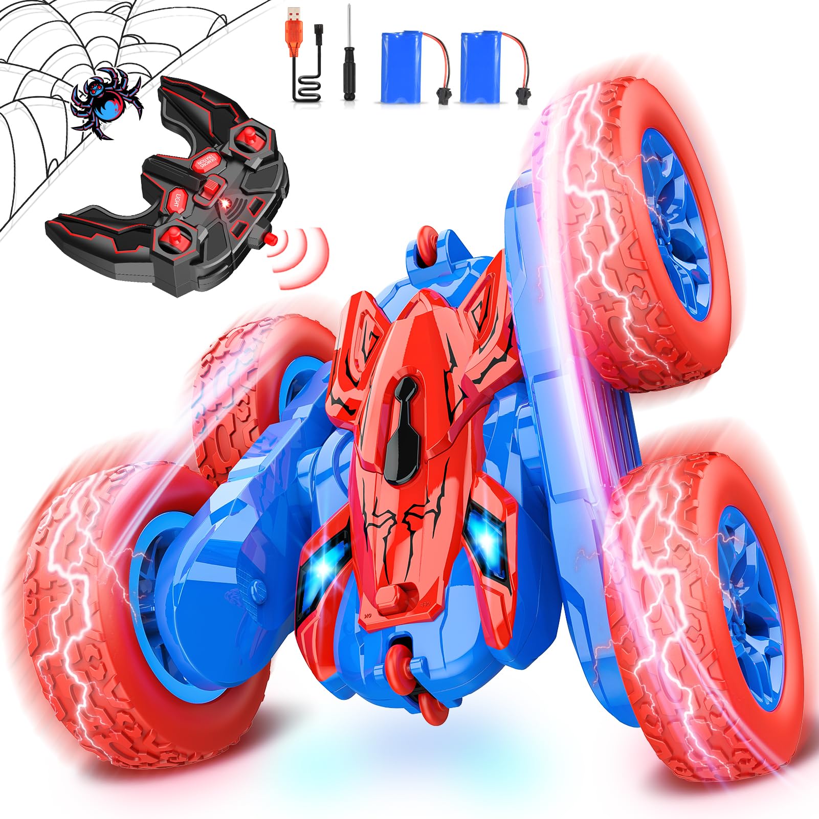 Venta Internacional - Rc Car ¡vamos! Stunt 360° Flip 4wd Con Luces Led, De 3 A 10 Años