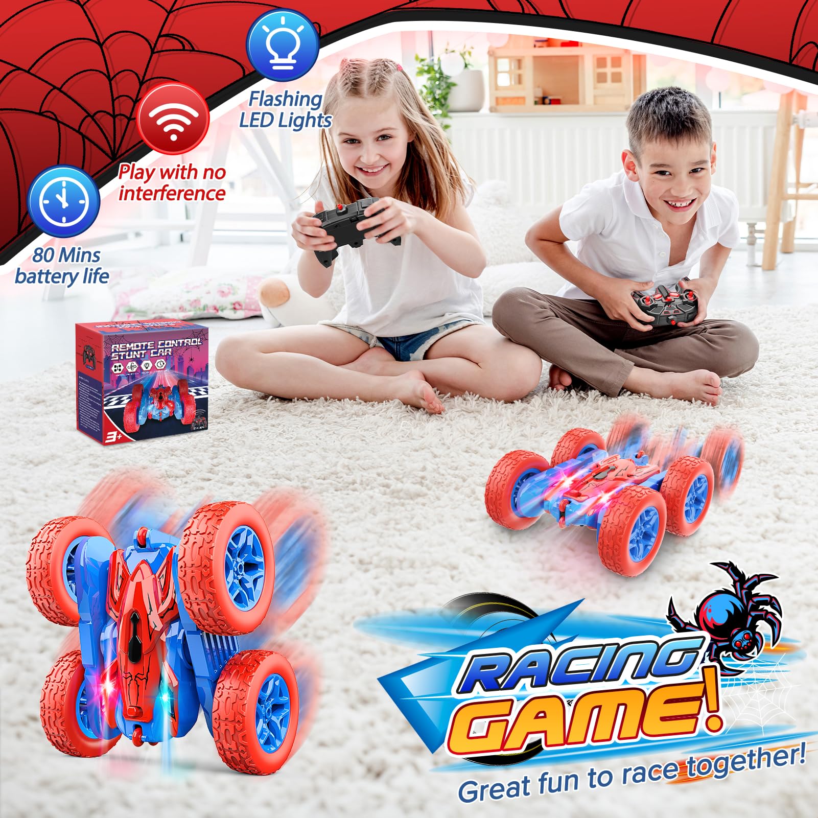 Foto 4 pulgar | Venta Internacional - Rc Car ¡vamos! Stunt 360° Flip 4wd Con Luces Led, De 3 A 10 Años
