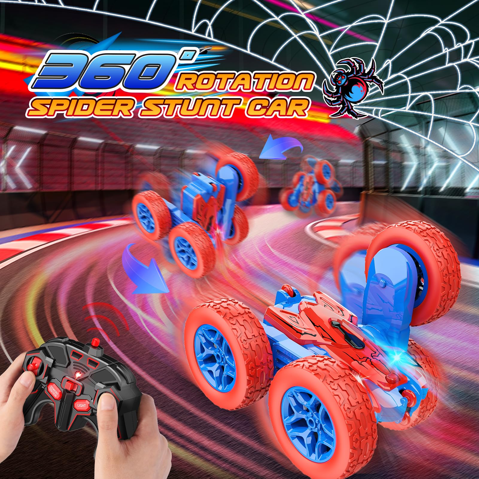 Foto 5 pulgar | Venta Internacional - Rc Car ¡vamos! Stunt 360° Flip 4wd Con Luces Led, De 3 A 10 Años