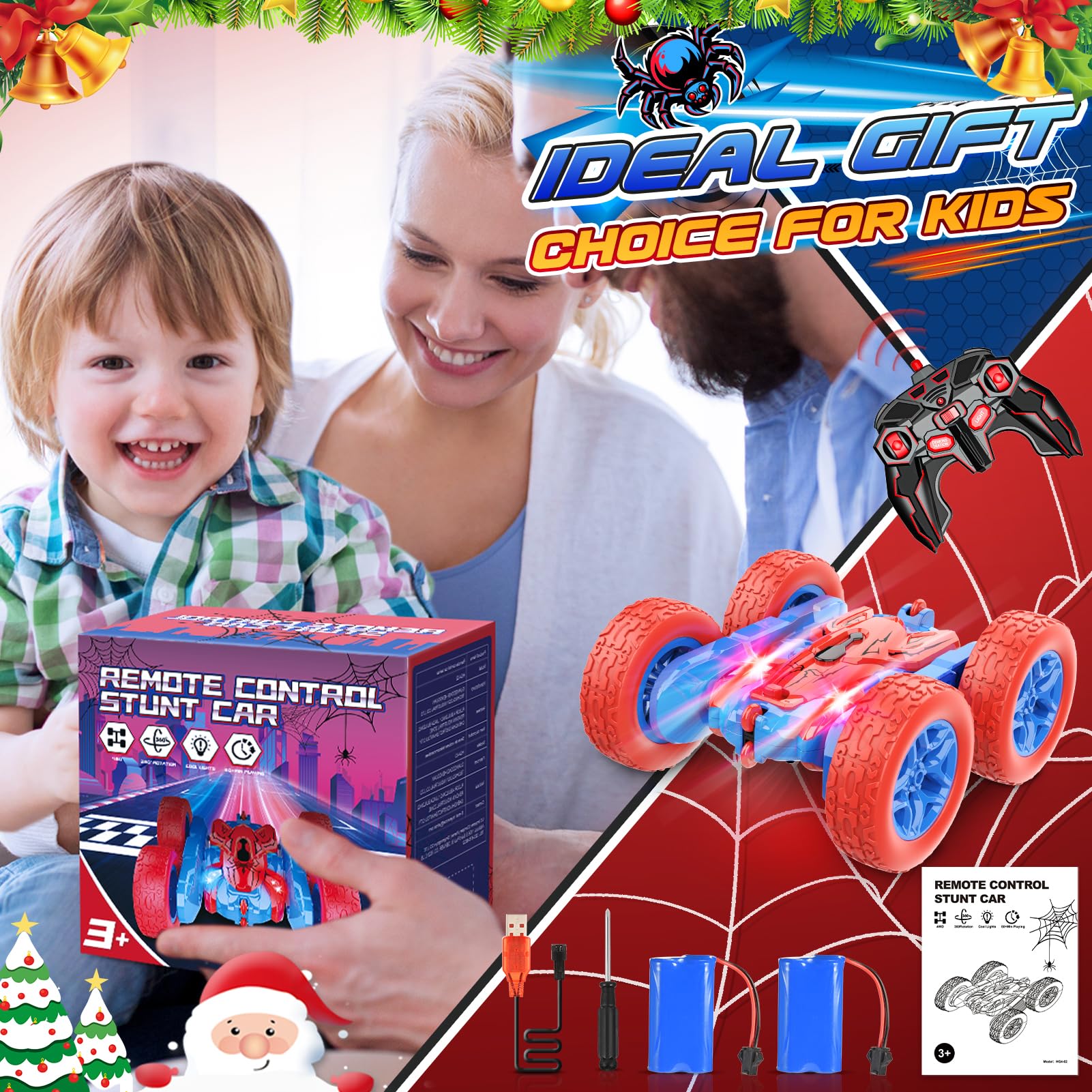 Foto 8 pulgar | Venta Internacional - Rc Car ¡vamos! Stunt 360° Flip 4wd Con Luces Led, De 3 A 10 Años