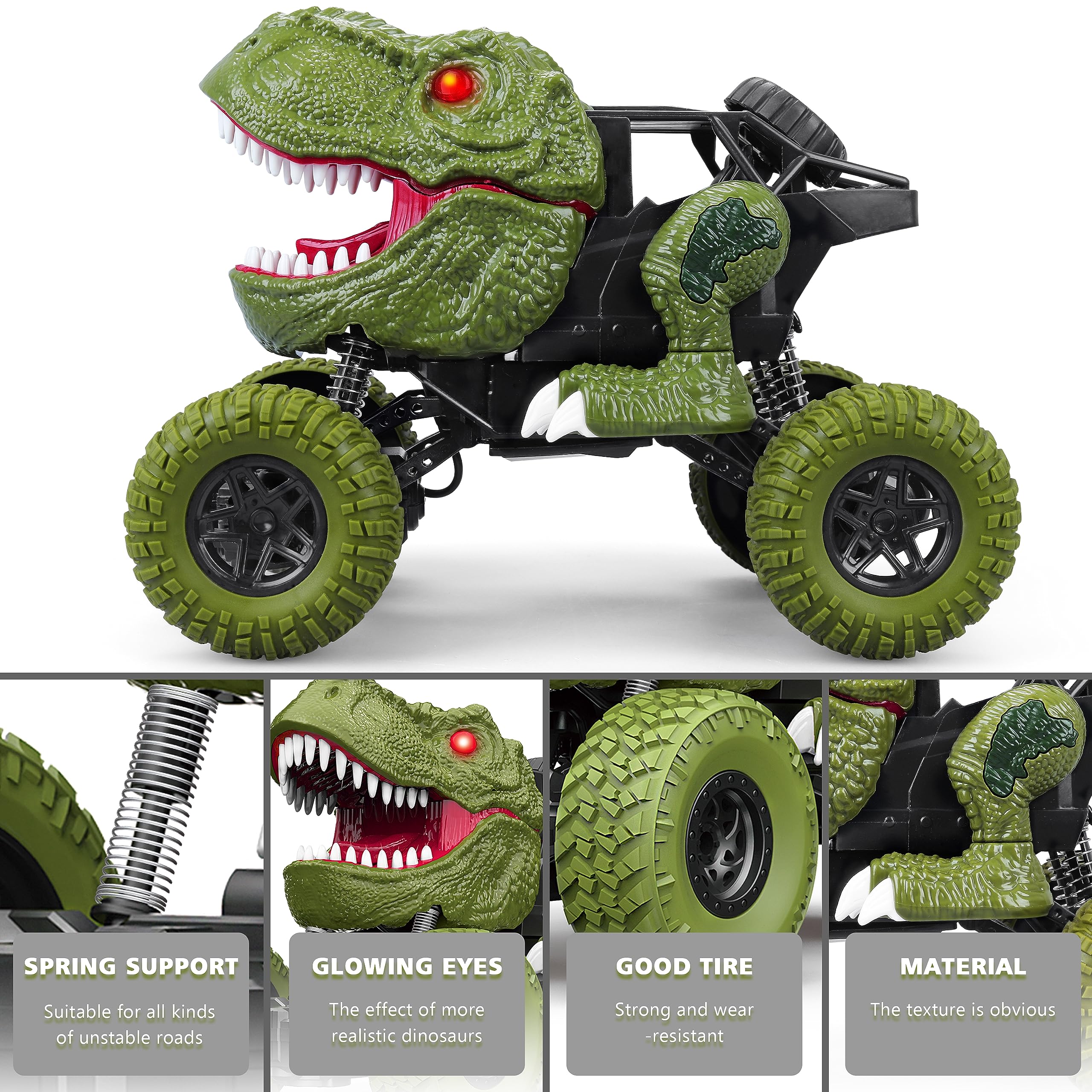 Foto 5 pulgar | Venta Internacional - Coche De Dinosaurio Con Control Remoto Yezi Para Niños Y Niñas De 3 A 1 Años