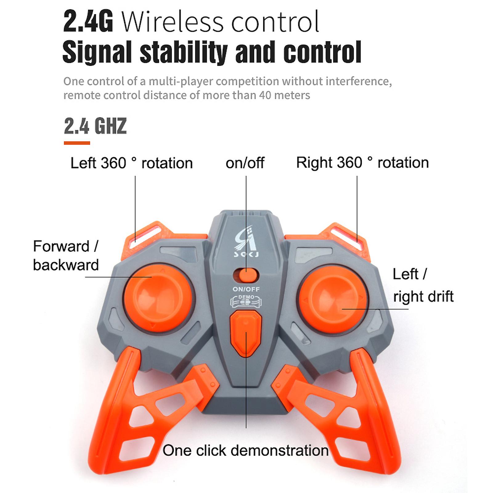 Foto 5 pulgar | Venta Internacional - Juguete De Acrobacias Para Coche Rc, 2,4 Ghz, Todo Terreno, Con Giro A La Deriva Con Mando A Dis