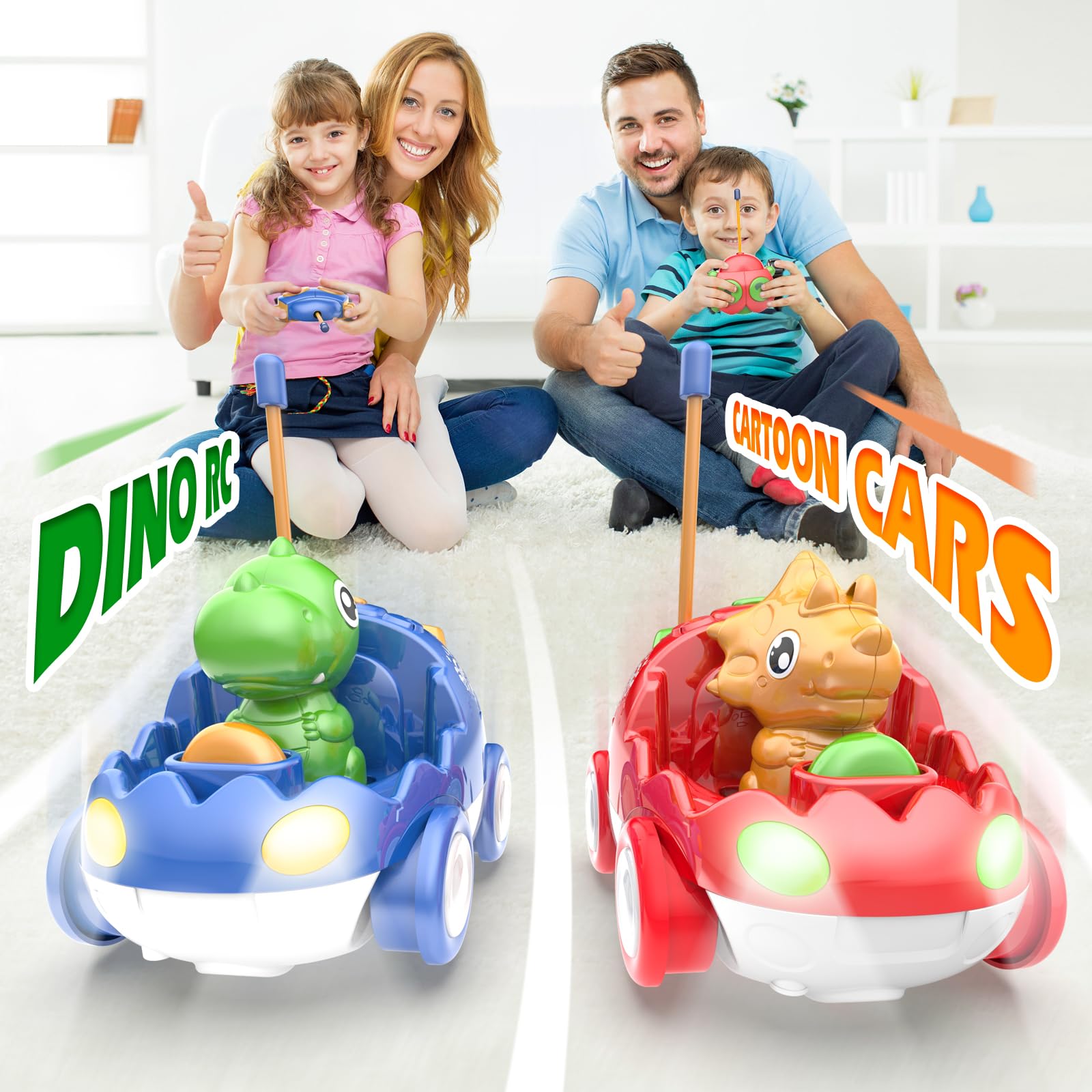 Foto 3 pulgar | Venta Internacional - Auto Yeaye Toddler Con Control Remoto, Paquete De 2 Unidades Para Niños Mayores De 18 Meses
