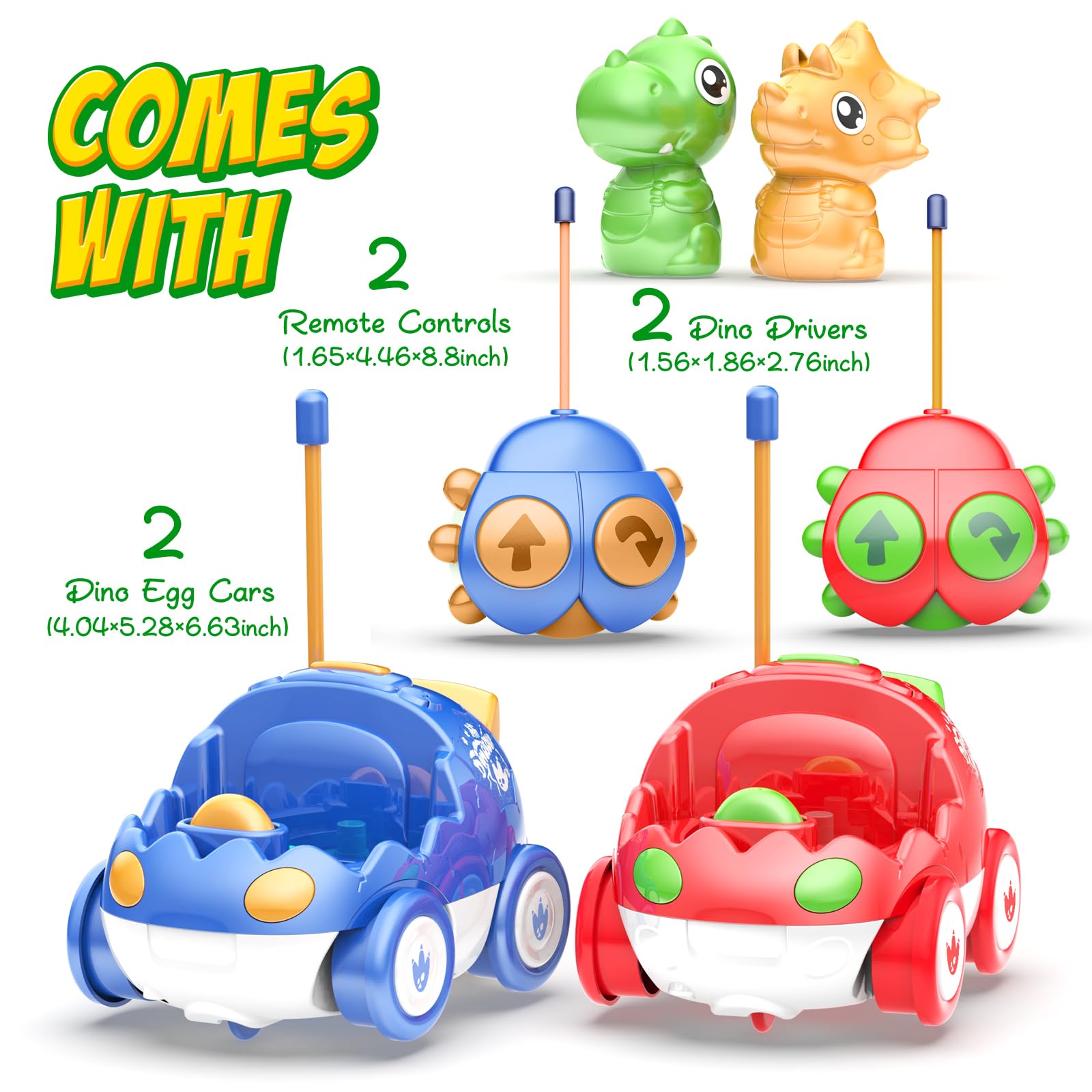 Foto 6 | Venta Internacional - Auto Yeaye Toddler Con Control Remoto, Paquete De 2 Unidades Para Niños Mayores De 18 Meses