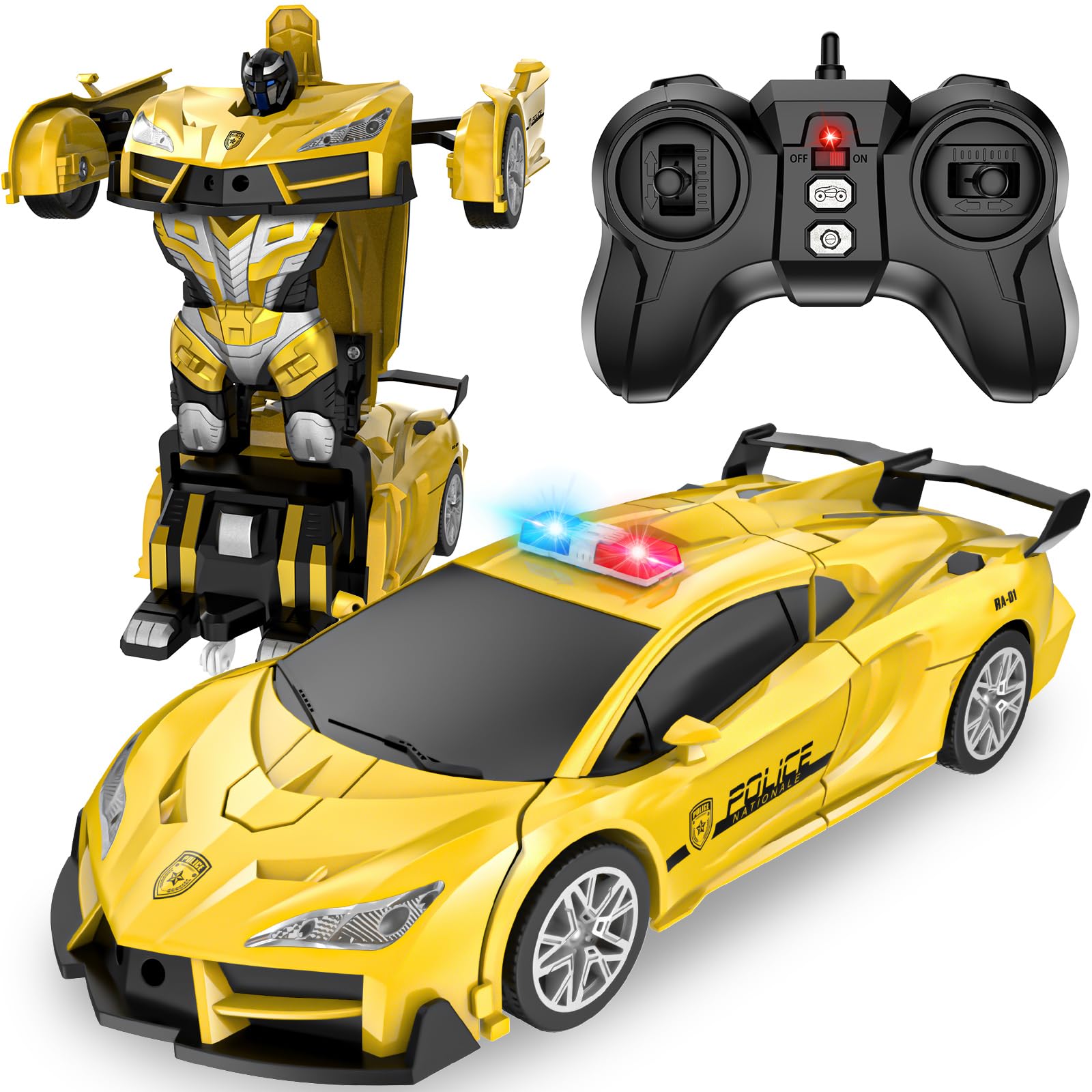 Venta Internacional - Robot Rc Transforming Car Lnnkine Con Mando A Distancia A Escala 1:18