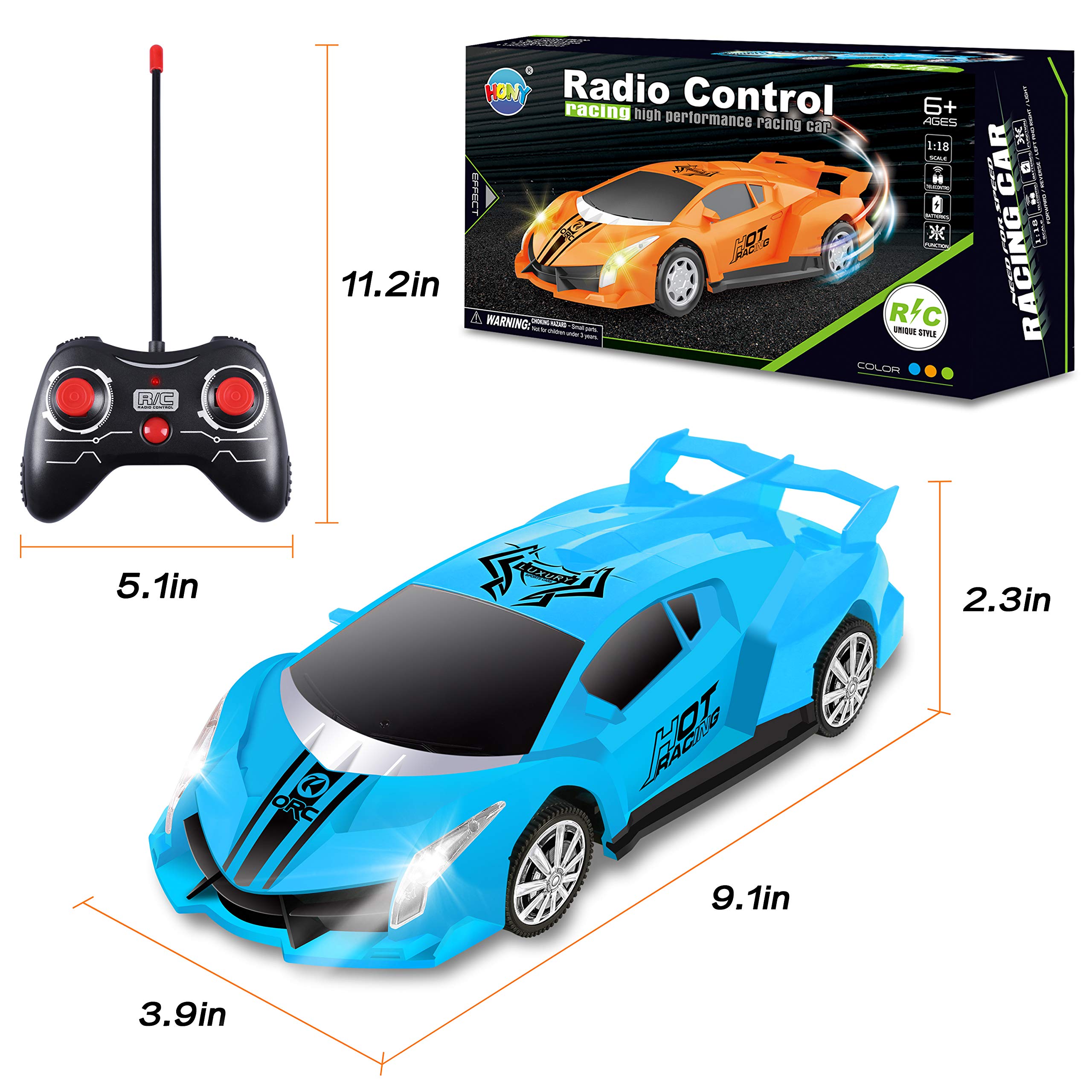 Foto 6 pulgar | Venta Internacional - Maqueta De Carreras Rc Car Hony A Escala 1/18 Con Luces Led Geniales Para Niños