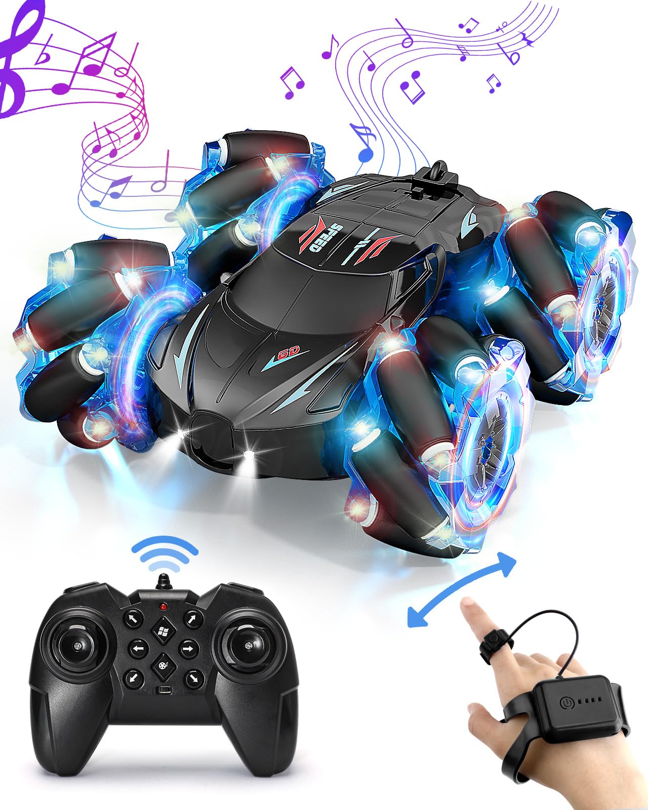 Venta Internacional - Control Remoto Rc Stunt Car Jovow, 2,4 Ghz, 4wd, Sensor De Gestos $1,383