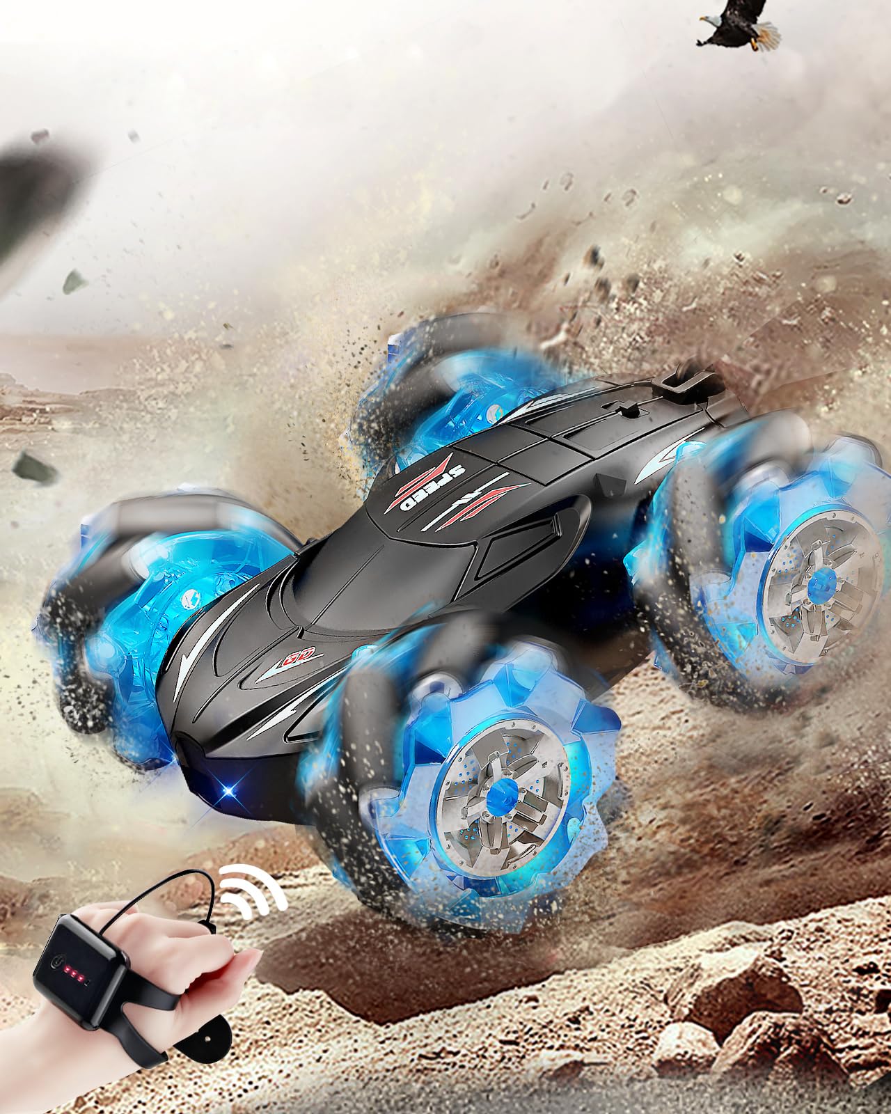 Foto 2 | Venta Internacional - Control Remoto Rc Stunt Car Jovow, 2,4 Ghz, 4wd, Sensor De Gestos