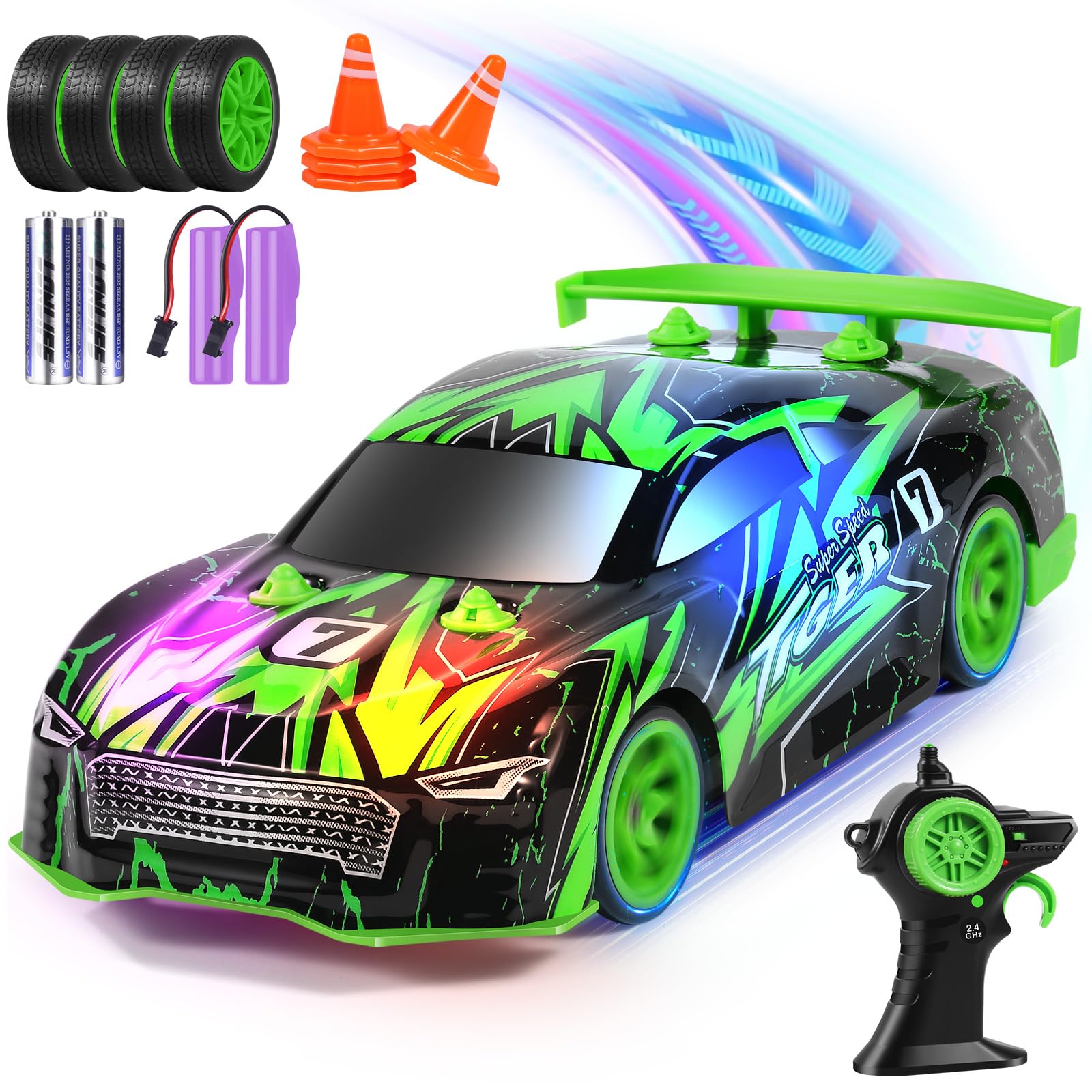 Foto 2 pulgar | Venta Internacional - Coche A Control Remoto Bifyton Rc Drift Stunt Con Luces Led De 14 Km