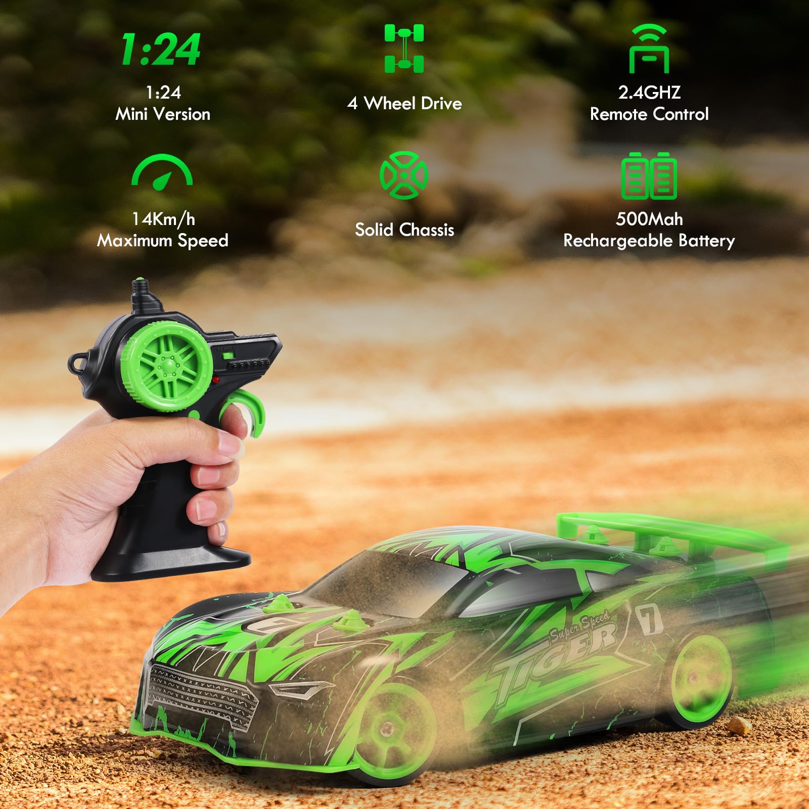 Foto 6 pulgar | Venta Internacional - Coche A Control Remoto Bifyton Rc Drift Stunt Con Luces Led De 14 Km