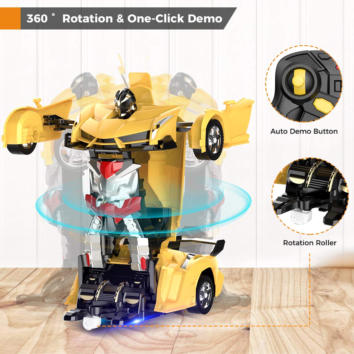 Foto 4 pulgar | Venta Internacional - Robot Desuccus Transform De Coche A Control Remoto A Escala 1:18