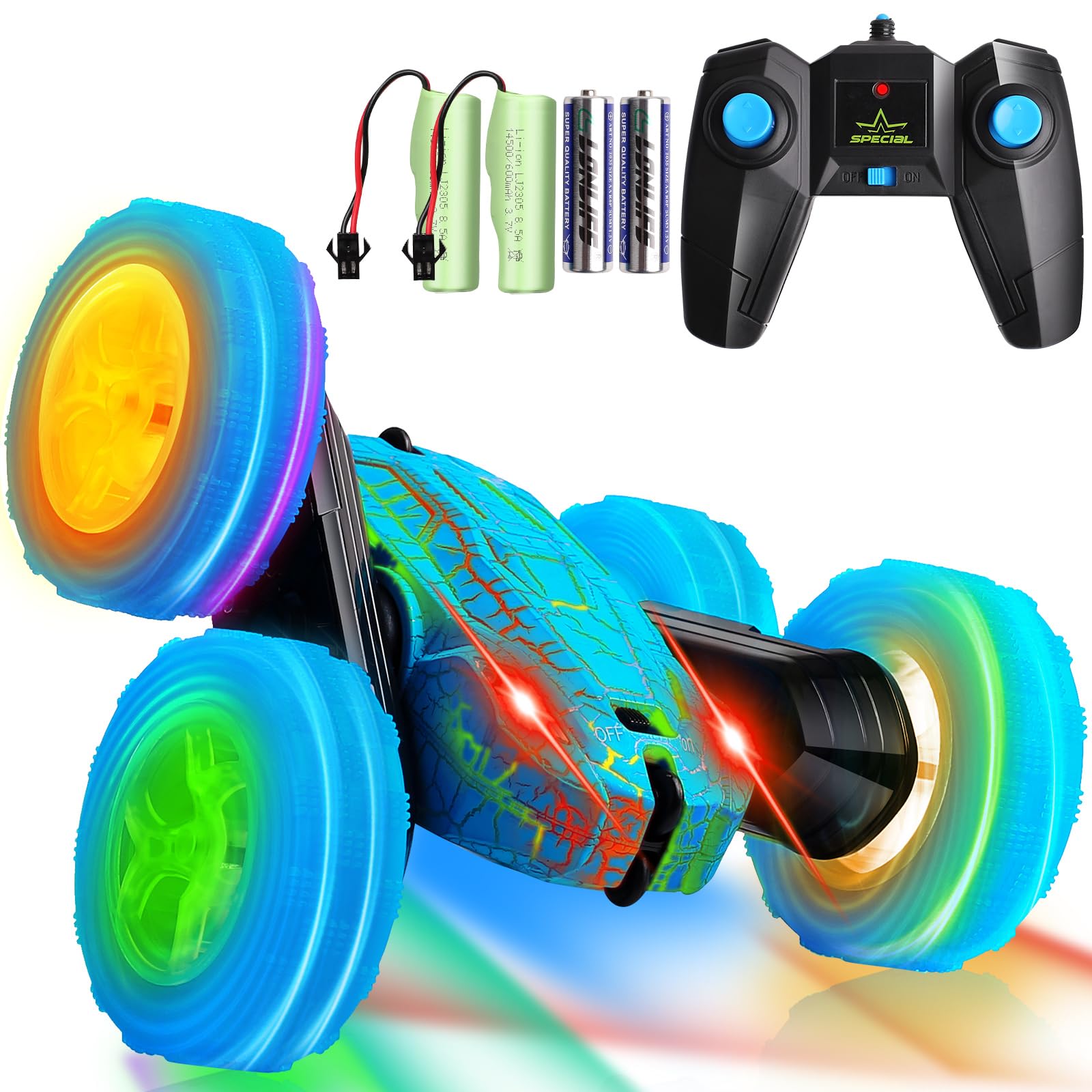 Venta Internacional - Coche Con Control Remoto Fafugania, Rotación De 360°, Tracción En 4 Ruedas, Acrobacias Para Niños