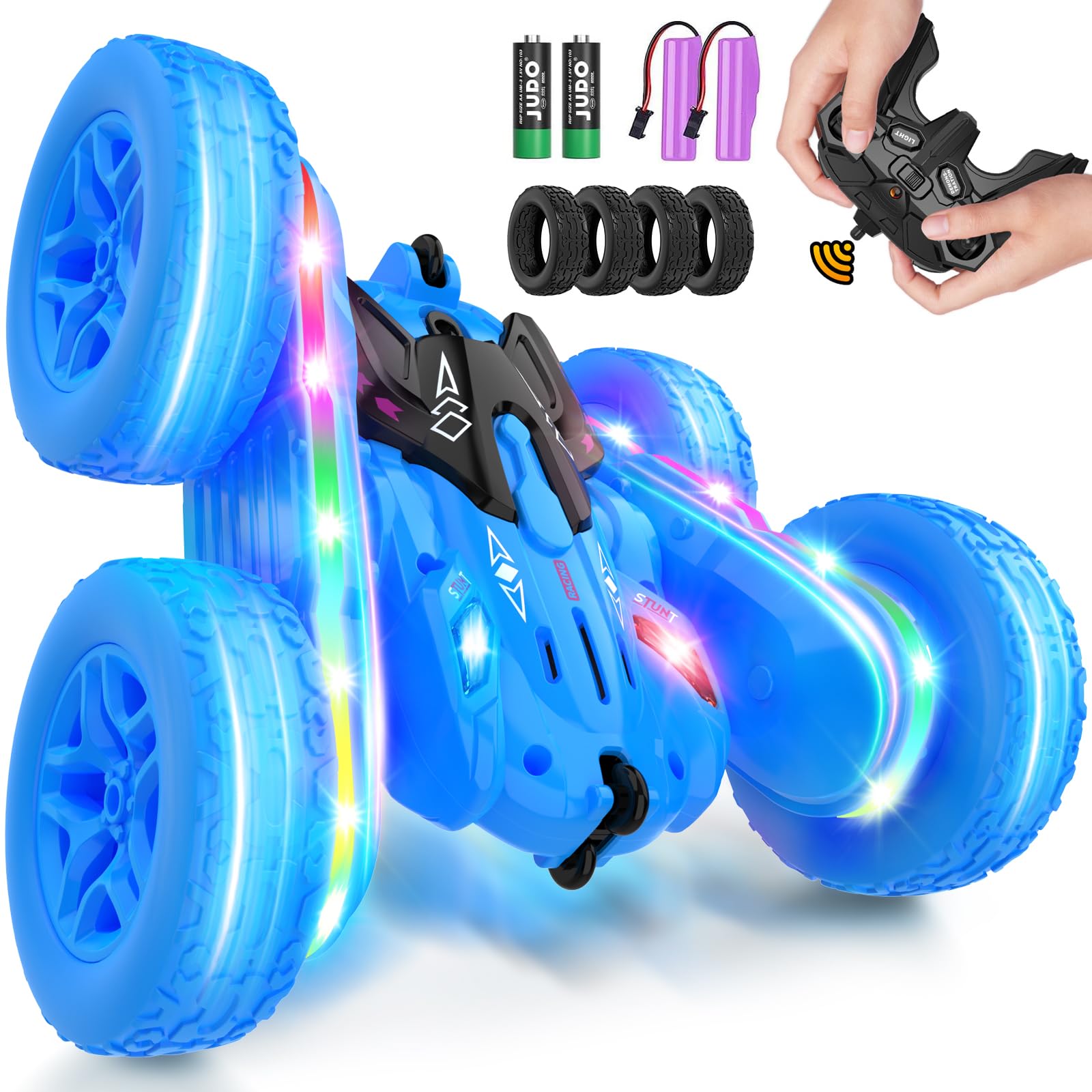 Venta Internacional - Coche A Control Remoto Jimdella Rc Cars Con Luces De 4 A 6 Años, Color Azul