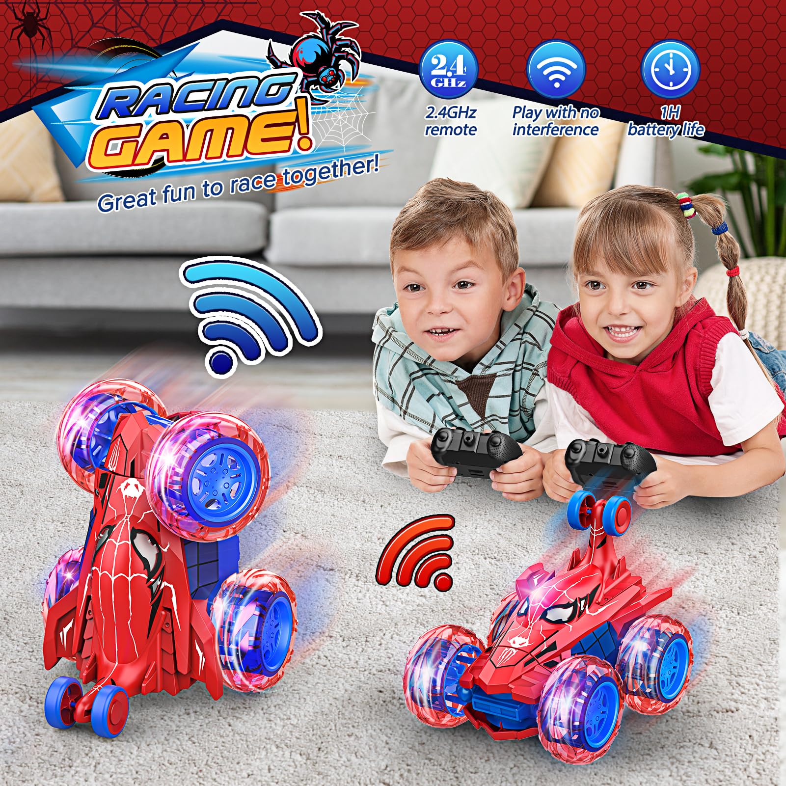 Foto 4 pulgar | Venta Internacional - Coche Con Control Remoto Hchildhood, Rotación De 360°, 2,4 Ghz, Para Niños