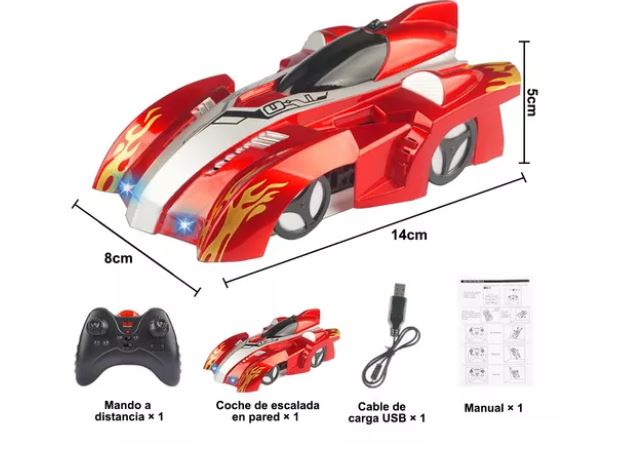 Foto 2 | Carro a Control Remoto Wünd Rojo Led Modo Dual