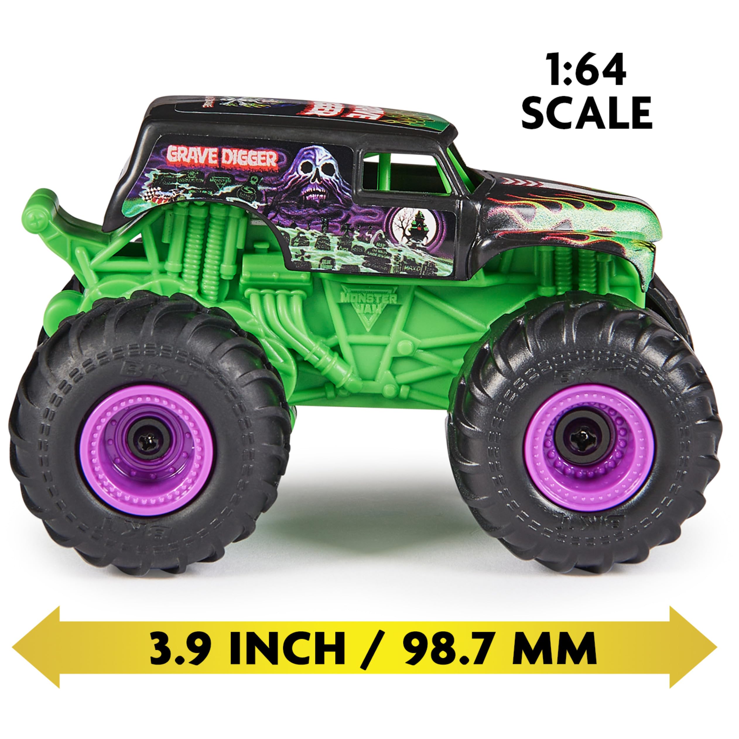 Foto 7 pulgar | Monster Truck Monster Jam Grave Digger 1:64 - Venta Internacional