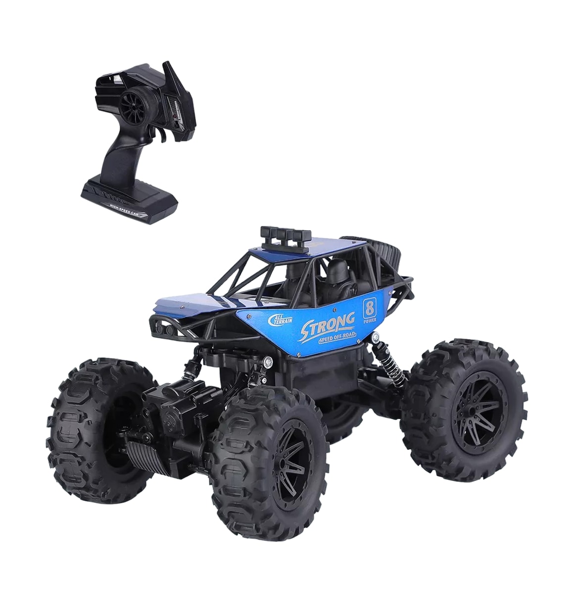 Juguete de Auto Todoterreno 1:16 a Control Remoto Azul y Negro para Niños $1,539