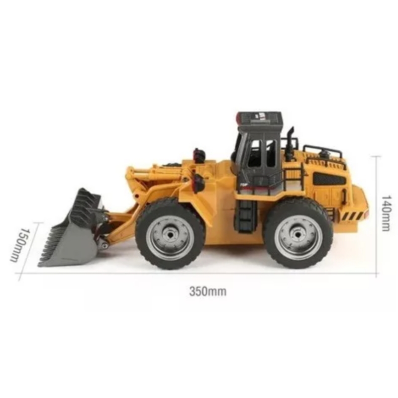 Foto 4 pulgar | Bulldozer Rc Huina 1520, 6 Canales, 2,4 Ghz, Escala 1/18 Con Carga Frontal - Venta Internacional.