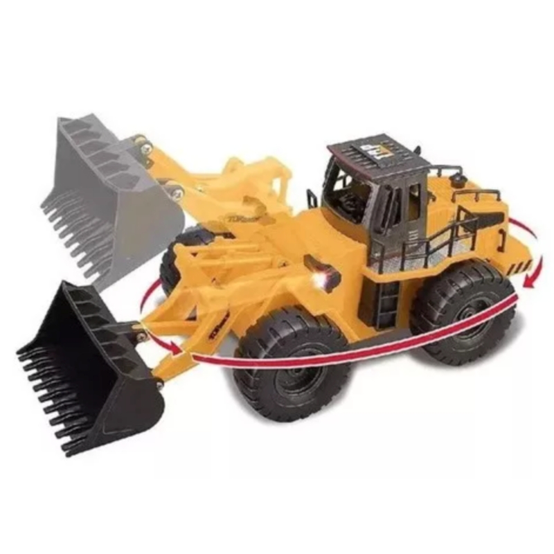 Foto 5 pulgar | Bulldozer Rc Huina 1520, 6 Canales, 2,4 Ghz, Escala 1/18 Con Carga Frontal - Venta Internacional.