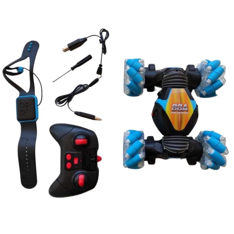 Foto 3 pulgar | Control Remoto Automático Toy Stunt Rc Para Coche Acrobático Azul Para Niños - Venta Internacional.