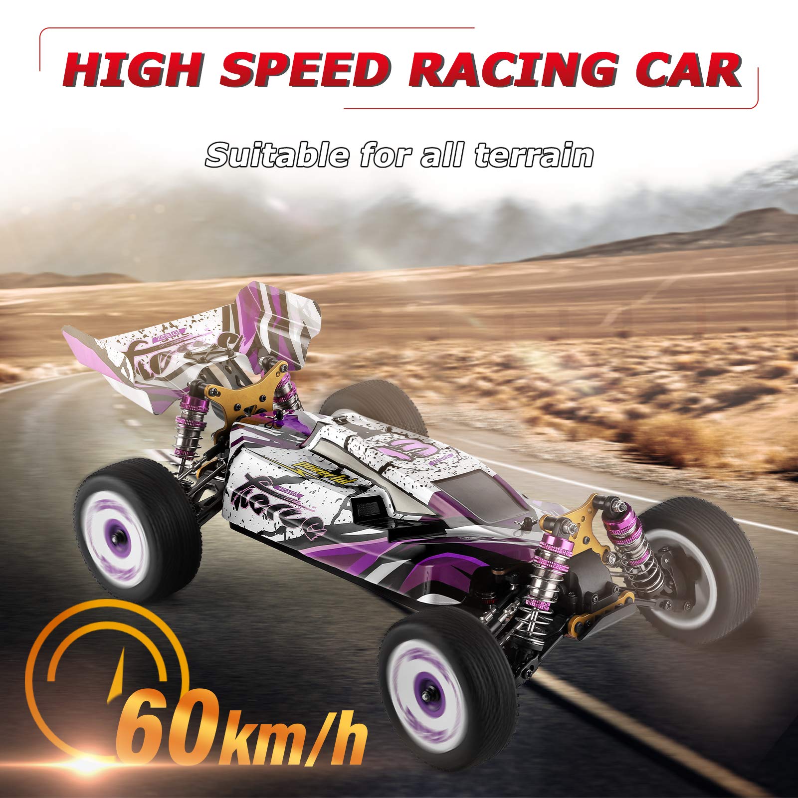 Foto 5 pulgar | Coche Rc Goolrc Wltoys 124019 Escala 1/12 2,4 Ghz 4wd 60 Km/h - Venta Internacional.