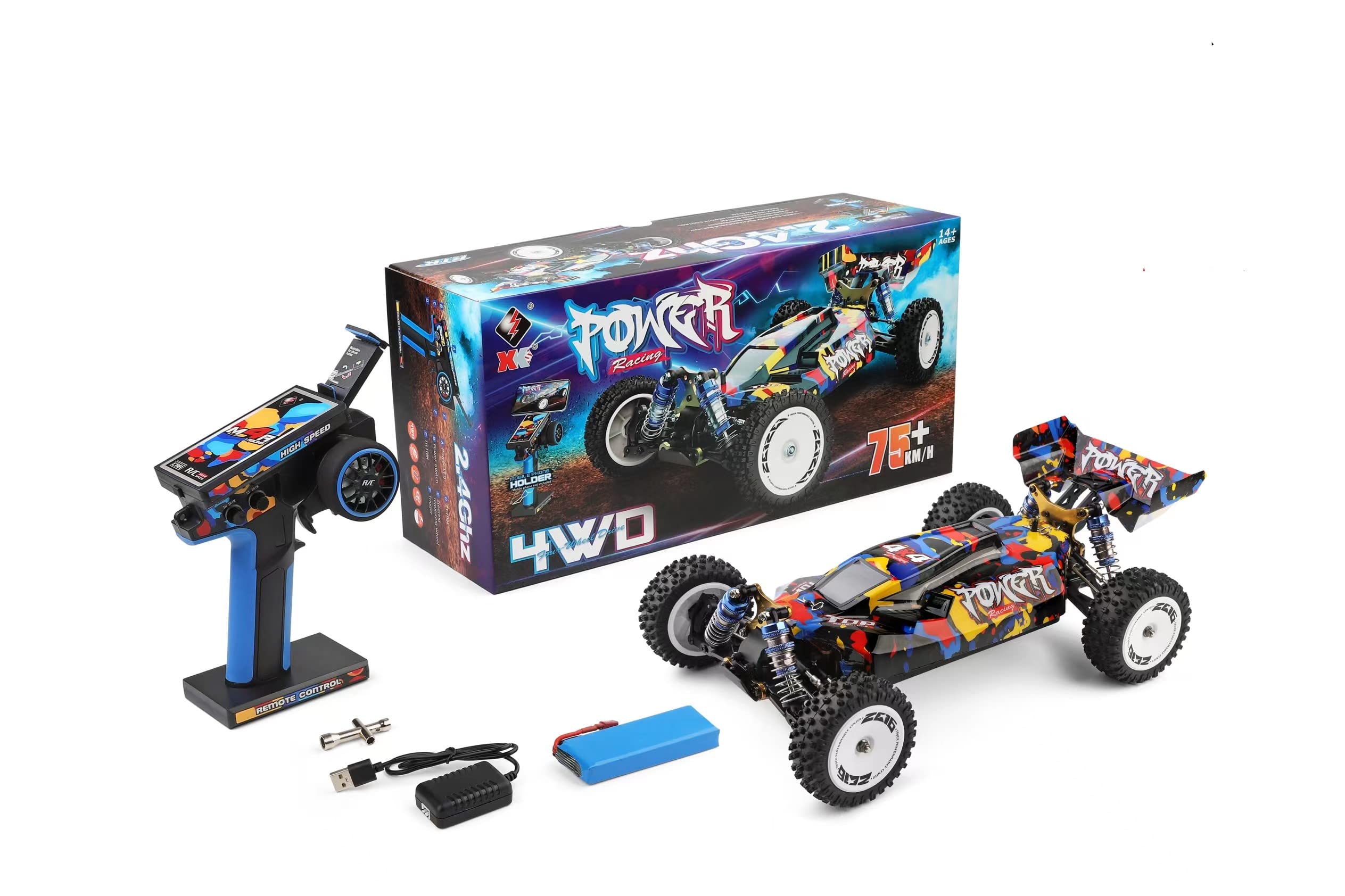 Coche Rc Wltoys 124007 75km/h 4wd Eléctrico Sin Escobillas 1:12 - Venta Internacional.