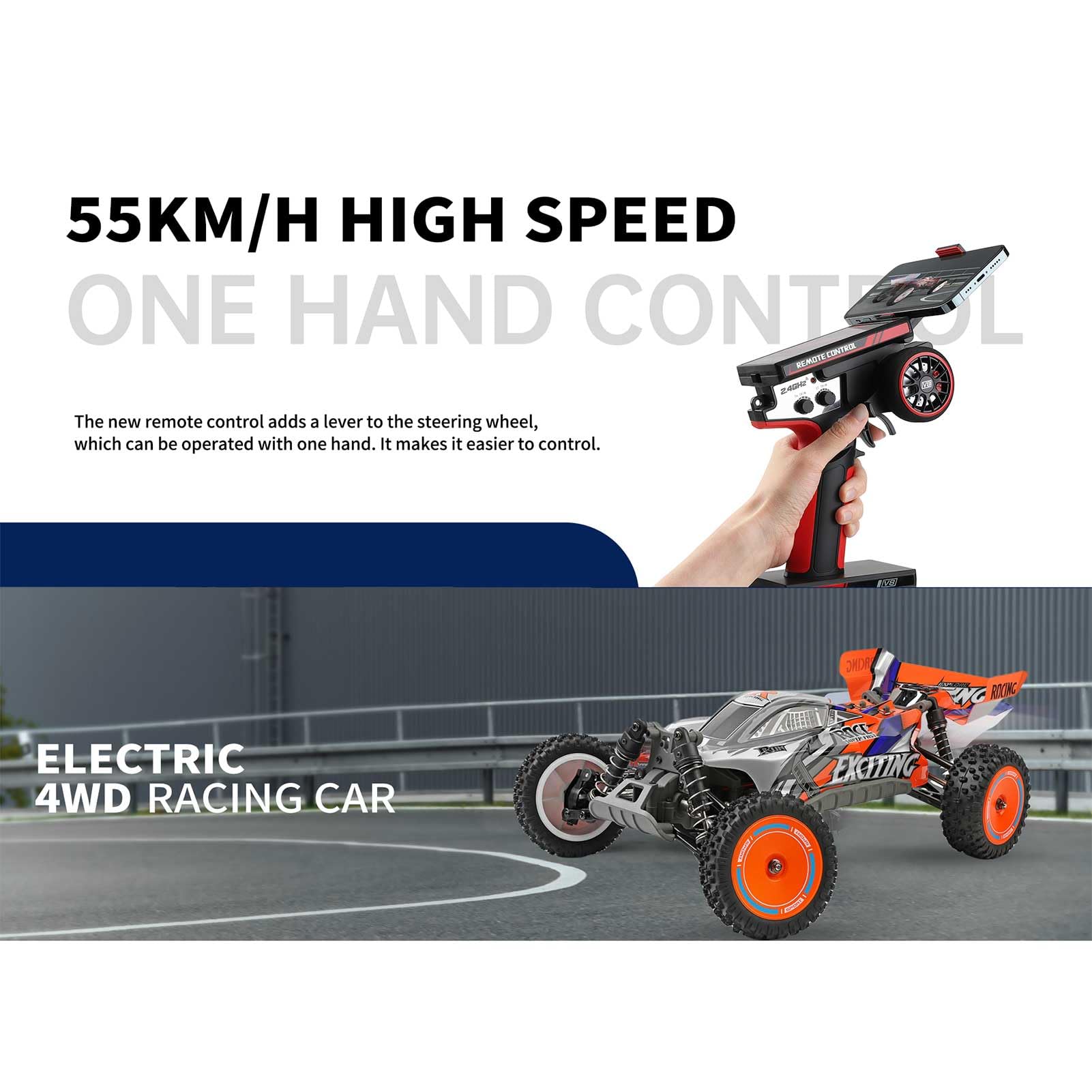 Foto 4 pulgar | Coche de Control Remoto Goolrc Wltoys 124010 1:12 55km/h 4wd - Venta Internacional