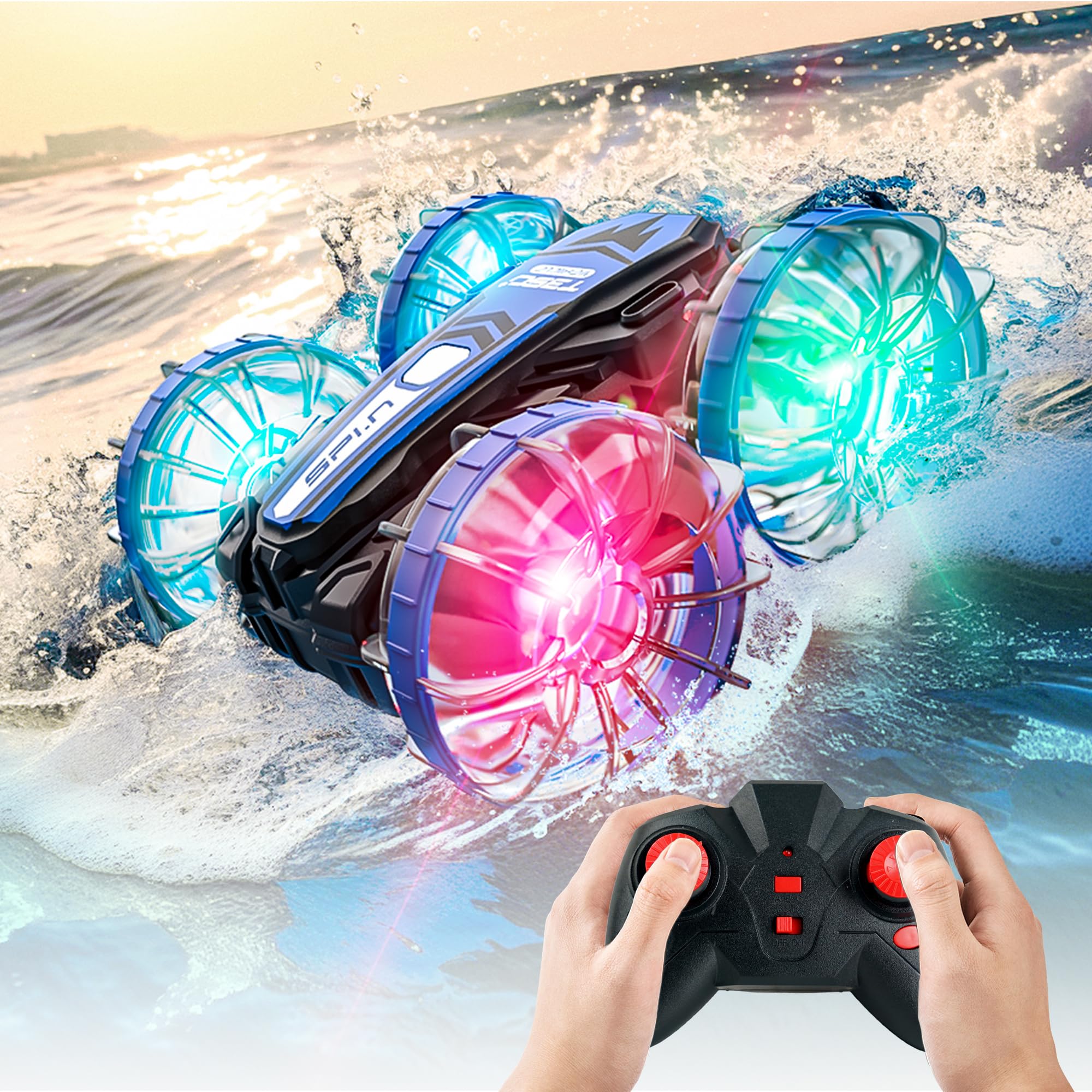 Coche con Control Remoto Bezgar Amphibious 4wd con Luces Led - Venta Internacional $579