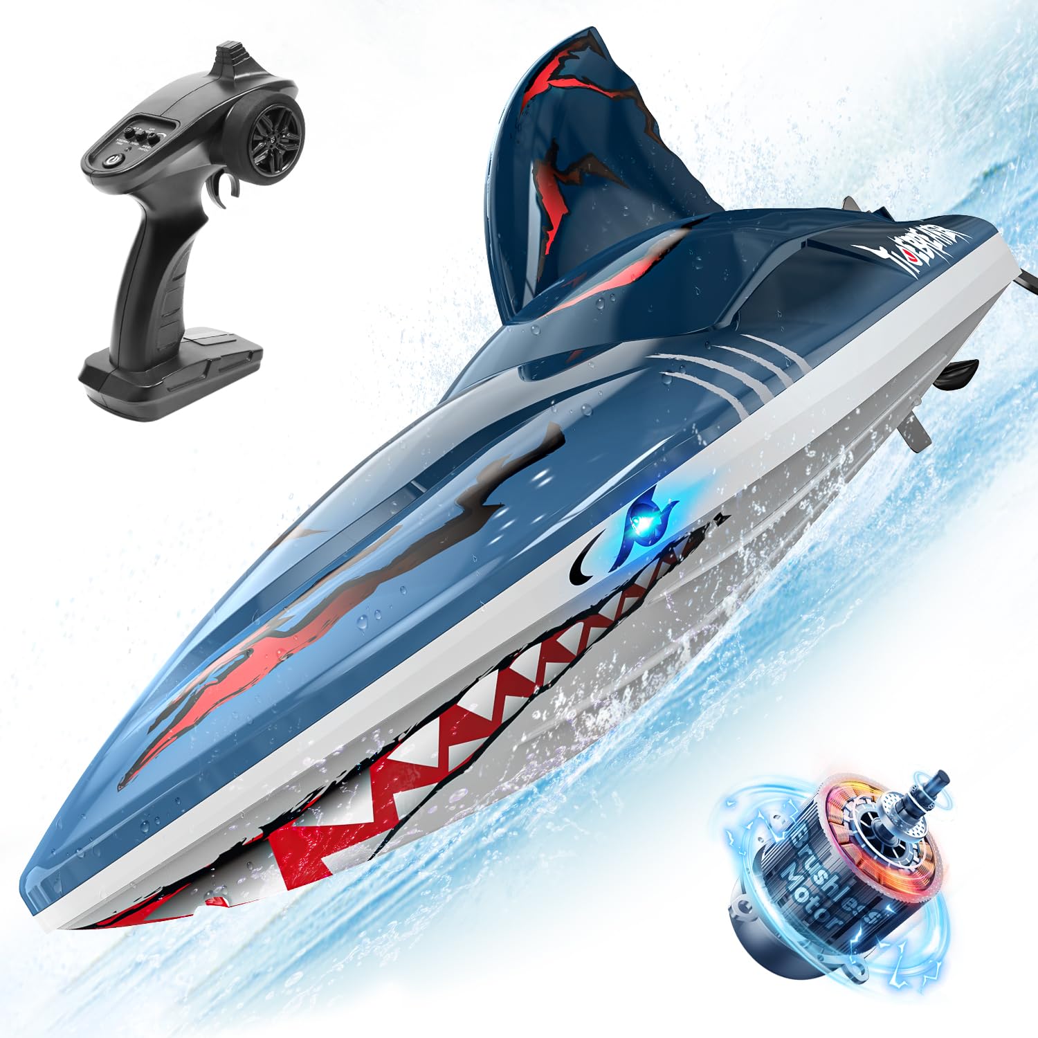 Foto 2 pulgar | Barco Rc Deerc Fast Brushless Shark - Venta Internacional