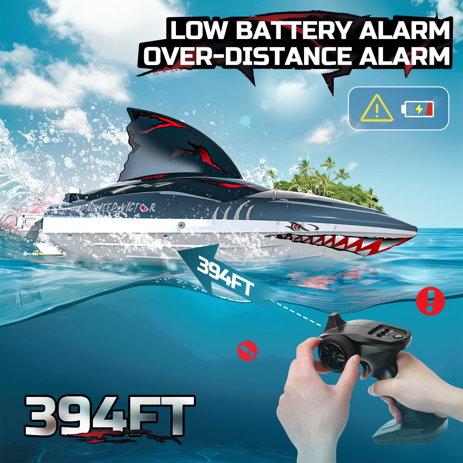 Foto 8 pulgar | Barco Rc Deerc Fast Brushless Shark - Venta Internacional