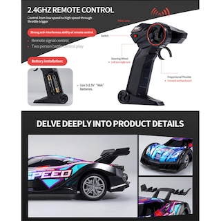 Foto 7 | Carro con Control Remoto de Juguete Flash Stunt Racing JJRC para Niños - Venta Internacional