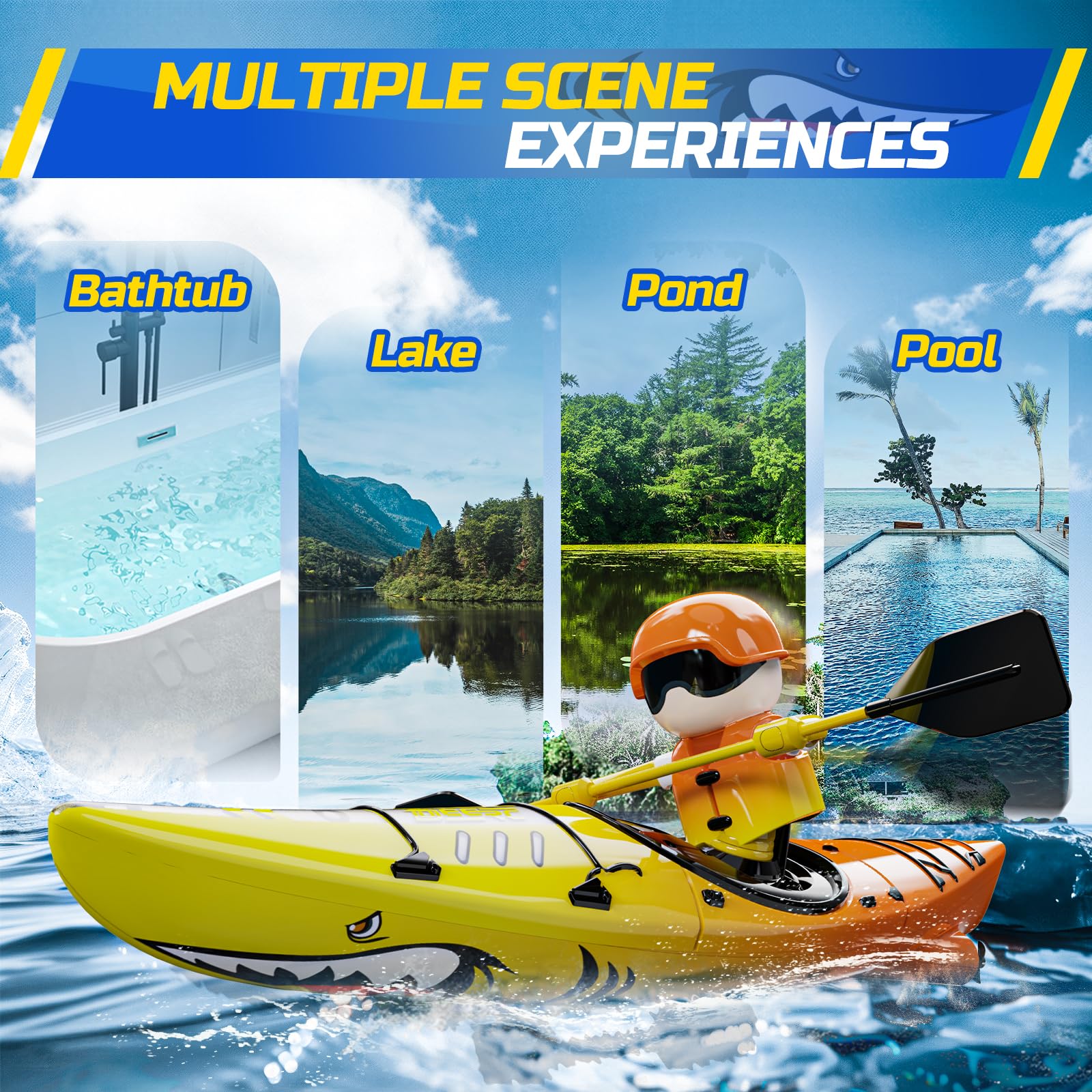 Foto 3 pulgar | Figura Deer Kayak Shark Rc con Control Remoto-Venta Internacional