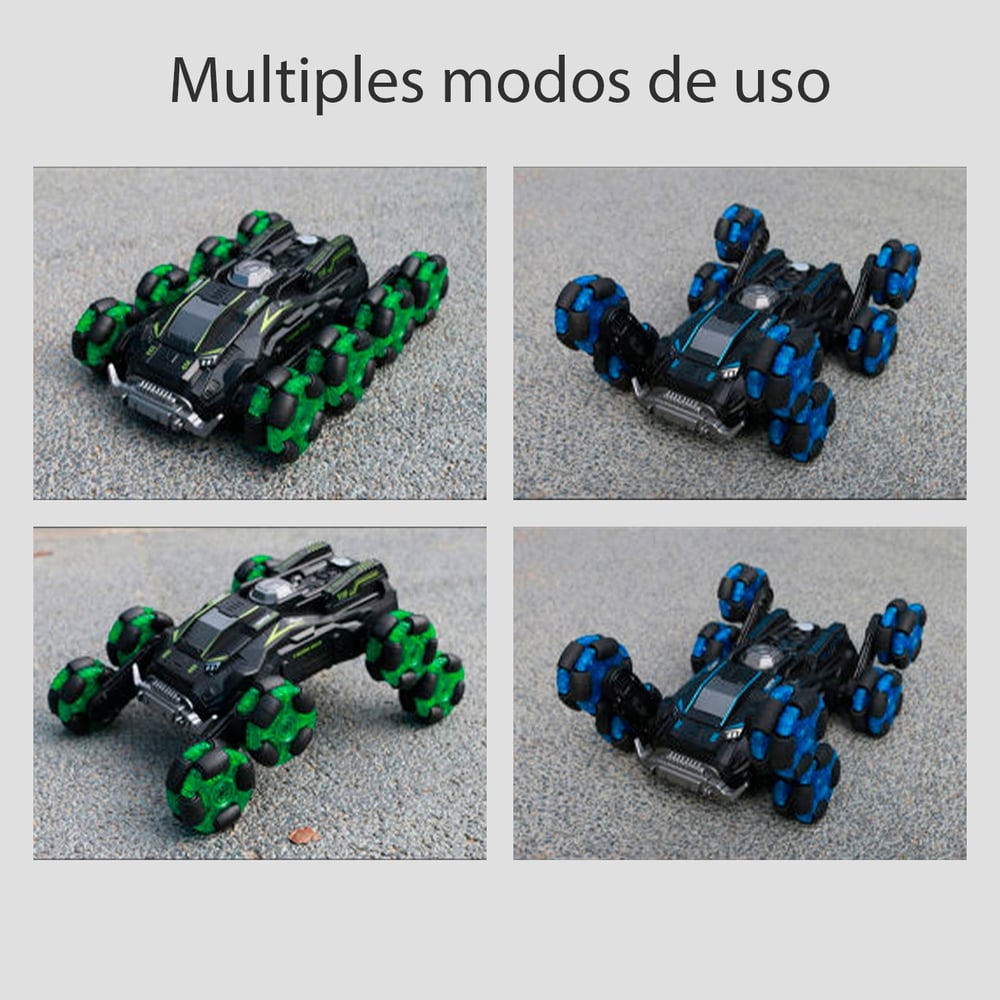 Foto 5 pulgar | Control Remoto Rc Car Gesture 8 Ruedas Transformable Azul - Venta Internacional