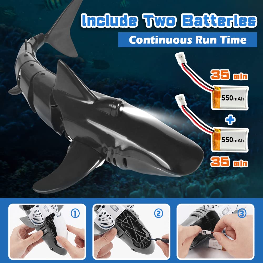 Foto 4 pulgar | Juguete con Control Remoto Shark Toy Coodoo a Escala 1:18 para más de 6 Años - Venta Internacional