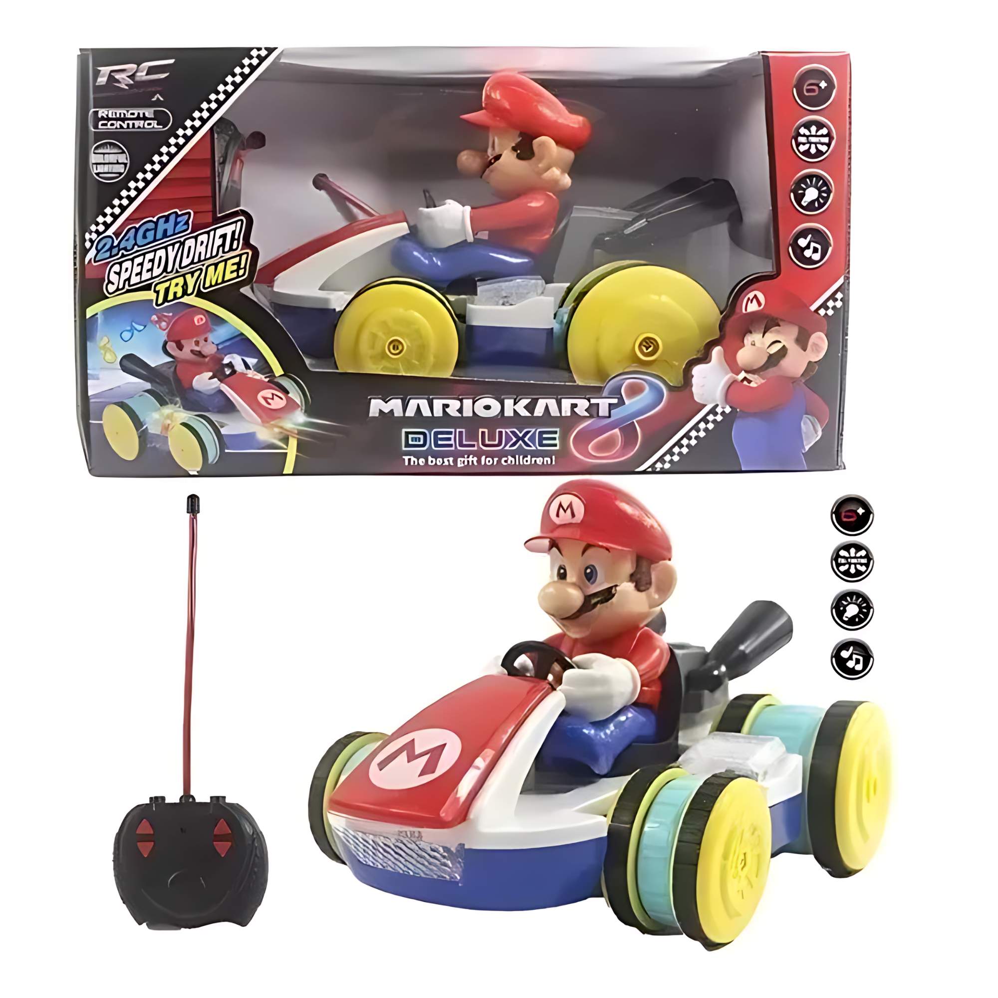 Foto 3 pulgar | Carro Radio Control Remoto Carrera Rc Mario Kart 2.4ghz 8 Rc Car Kids Toys Regalo Para Niños/niñas