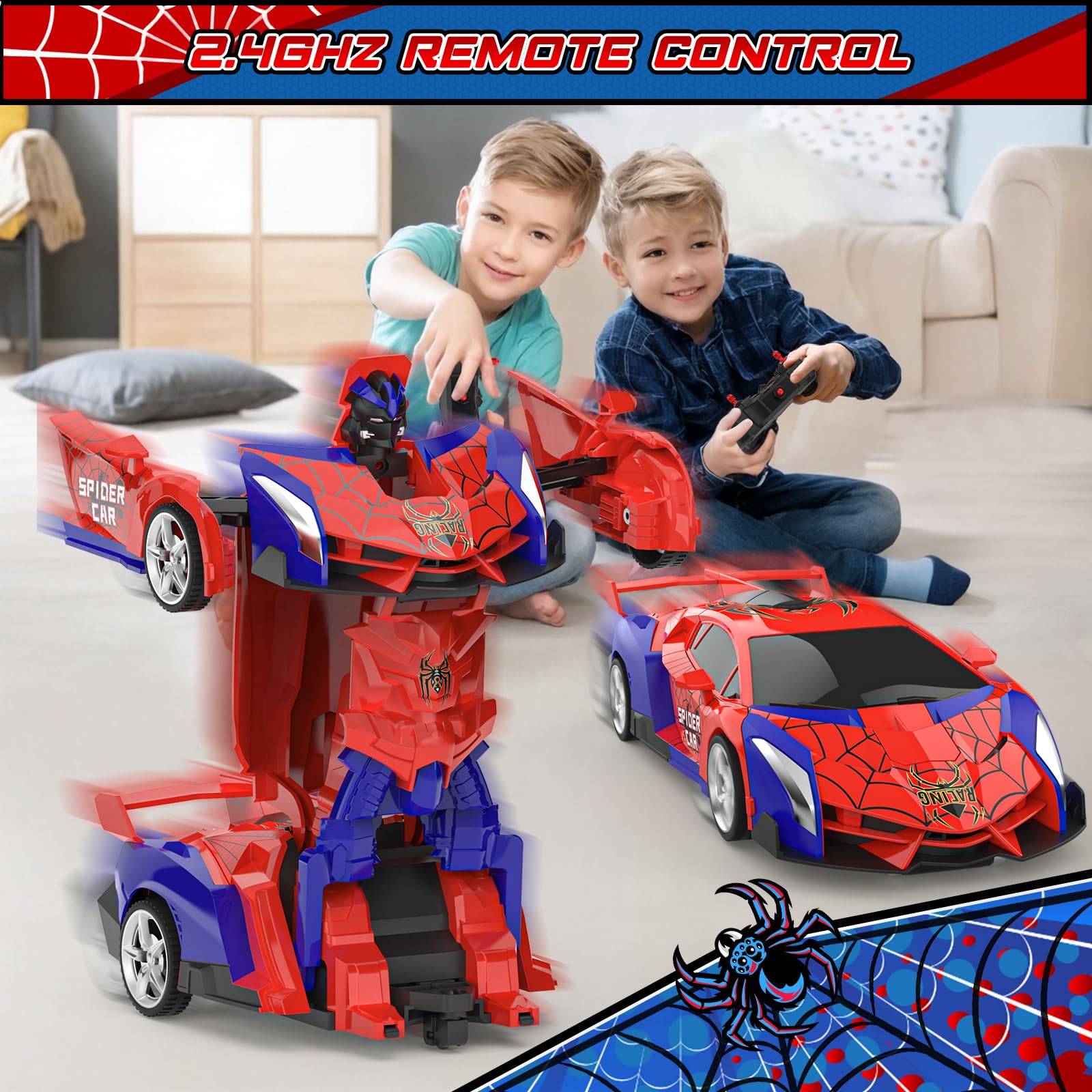 Foto 4 pulgar | Robot Transformador Bluejay Rc Car A Escala 1:18 Para Niños De 4 A 12 Años - Venta Internacional.