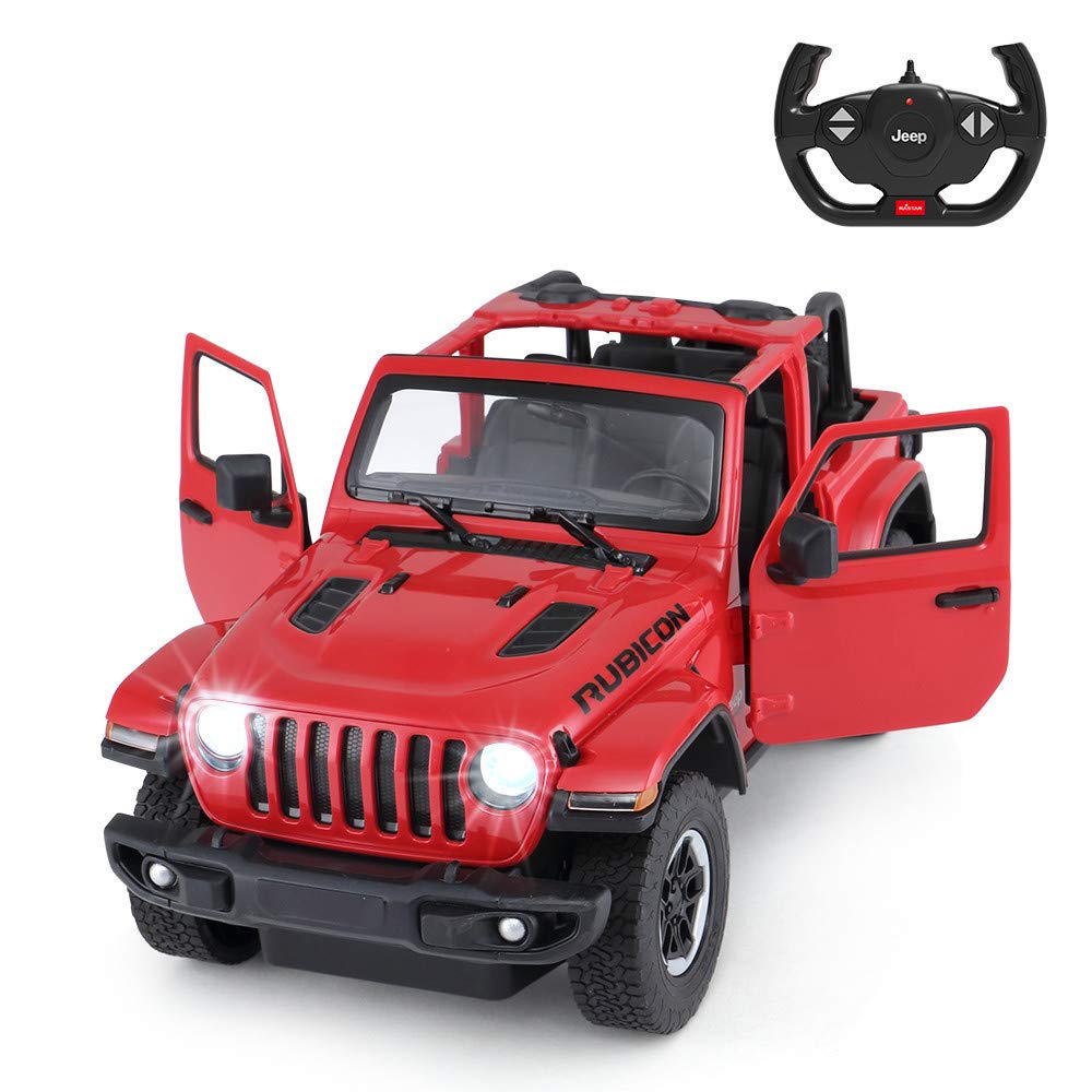 Foto 2 pulgar | Coche A Control Remoto Rastar Jeep Wrangler Jl A Escala 1:14 Rojo - Venta Internacional.