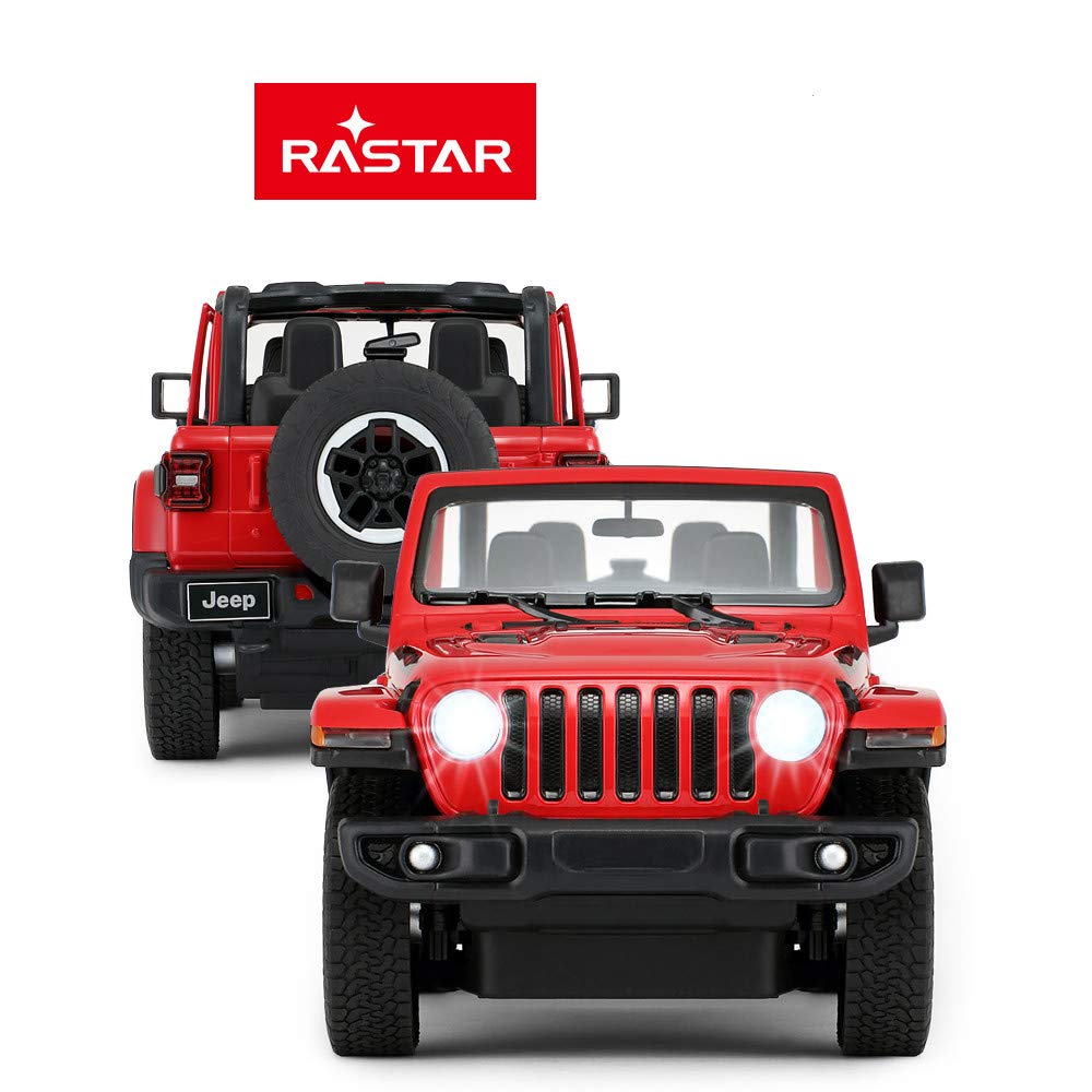 Foto 3 pulgar | Coche A Control Remoto Rastar Jeep Wrangler Jl A Escala 1:14 Rojo - Venta Internacional.